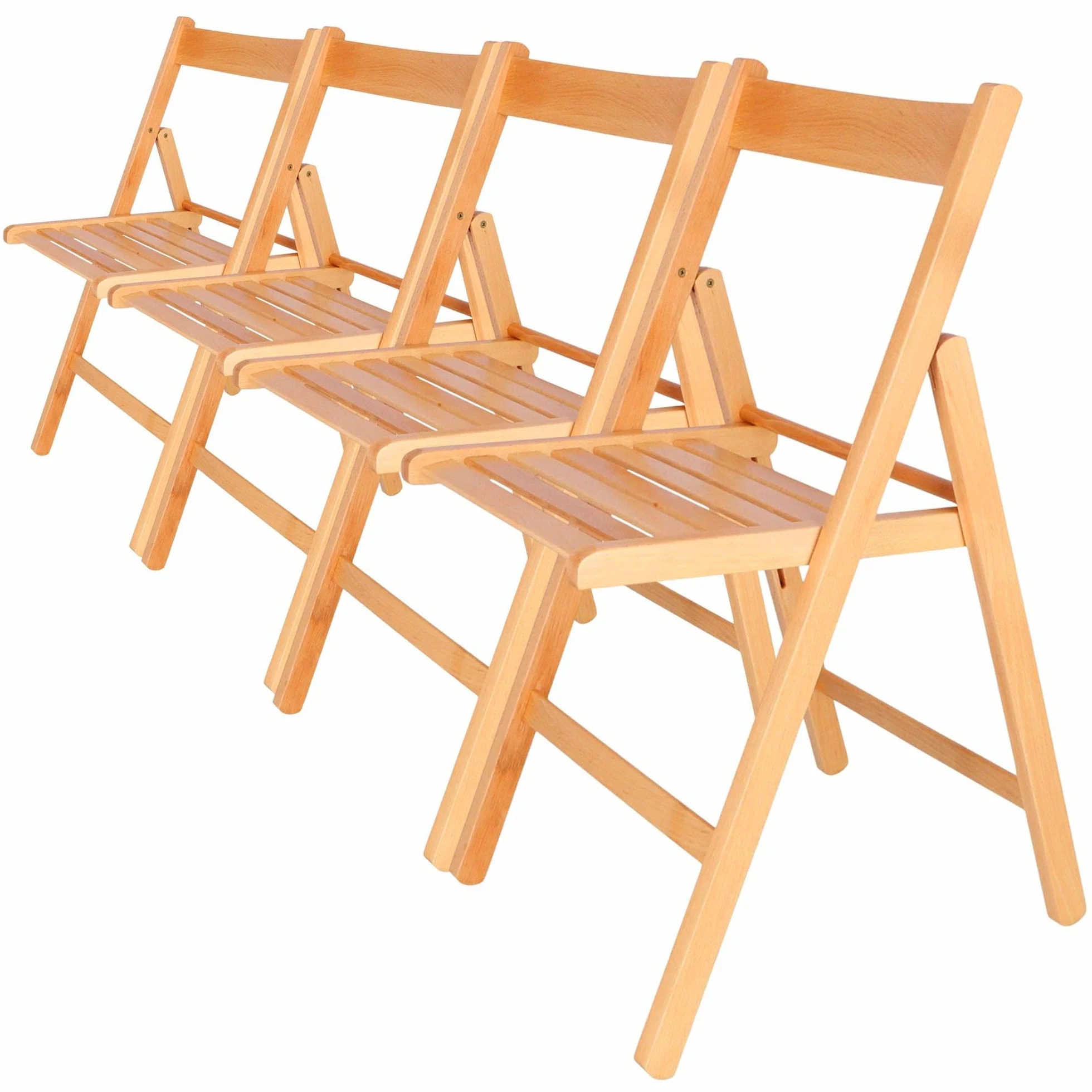 Well Home MOBILIARIO & DECORACIÓN - Pack 4 Sillas Bas en Madera de Haya, Aceite