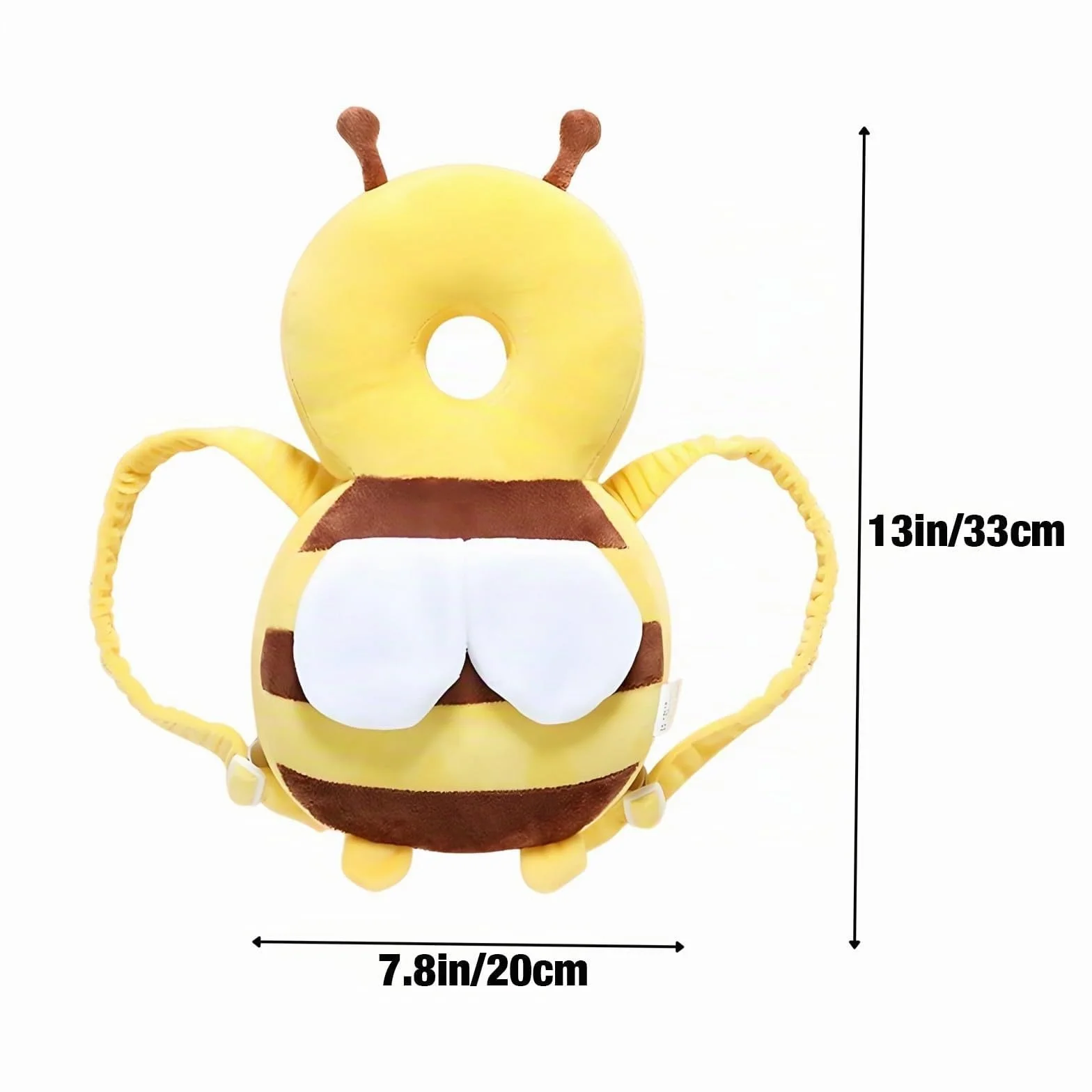PandaEar Mochila de protección de cabeza para bebé, protector ajustable para niños pequeños al caminar, cojín de seguridad (Amarillo)