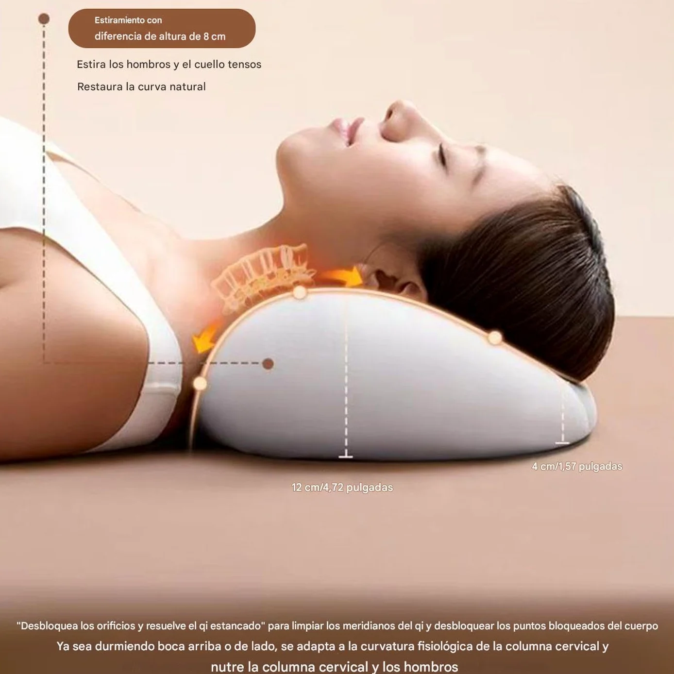 Almohada Cervical De Cuello Cojín Ortopédico Accesorios de Cama para | Almohada de espuma viscoelástica con contorno anatómico cervical Cojín Cama Unisex Abajo Hogar Viaj