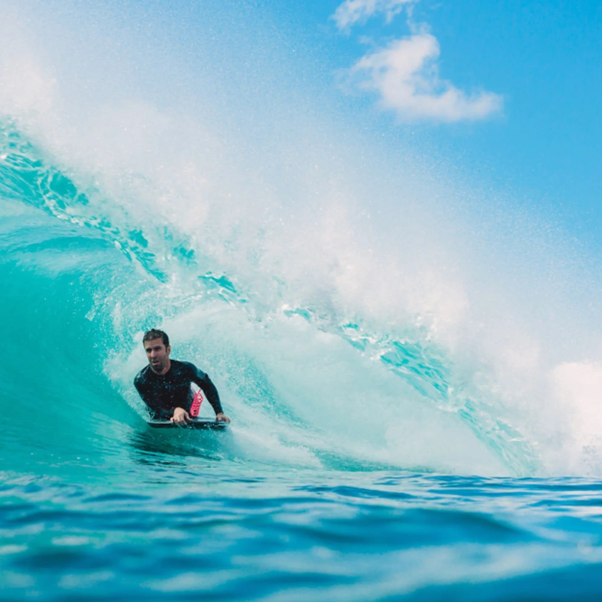 Wave Power Woop 42 Tabla de bodyboard rojo turquesa