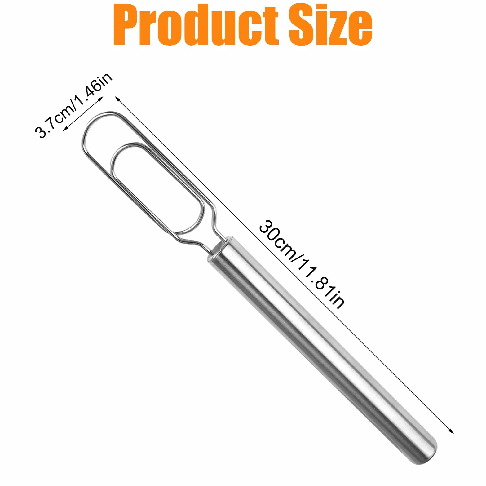 Batidor de Masa Herramienta, 30cm Mezclador de Masa de Acero Inoxidable, Herramienta de Mezcladora de Pan, Batidora Danesa de Masas Manual Acero para Levain ácido, Pan Artesanal, Masas para Pizza