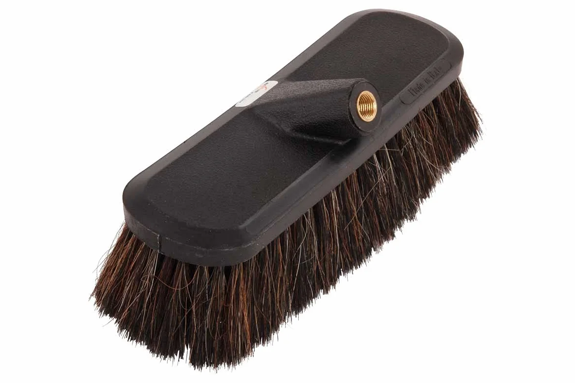 Cepillo de Lavado Suave con Rosca 1/4", Pelo Mixto para Barra Telescópica | Cabezal de 25 cm para limpieza de cristales y superficies pintadas, cerdas mixtas suaves que evitan arañazos con agua