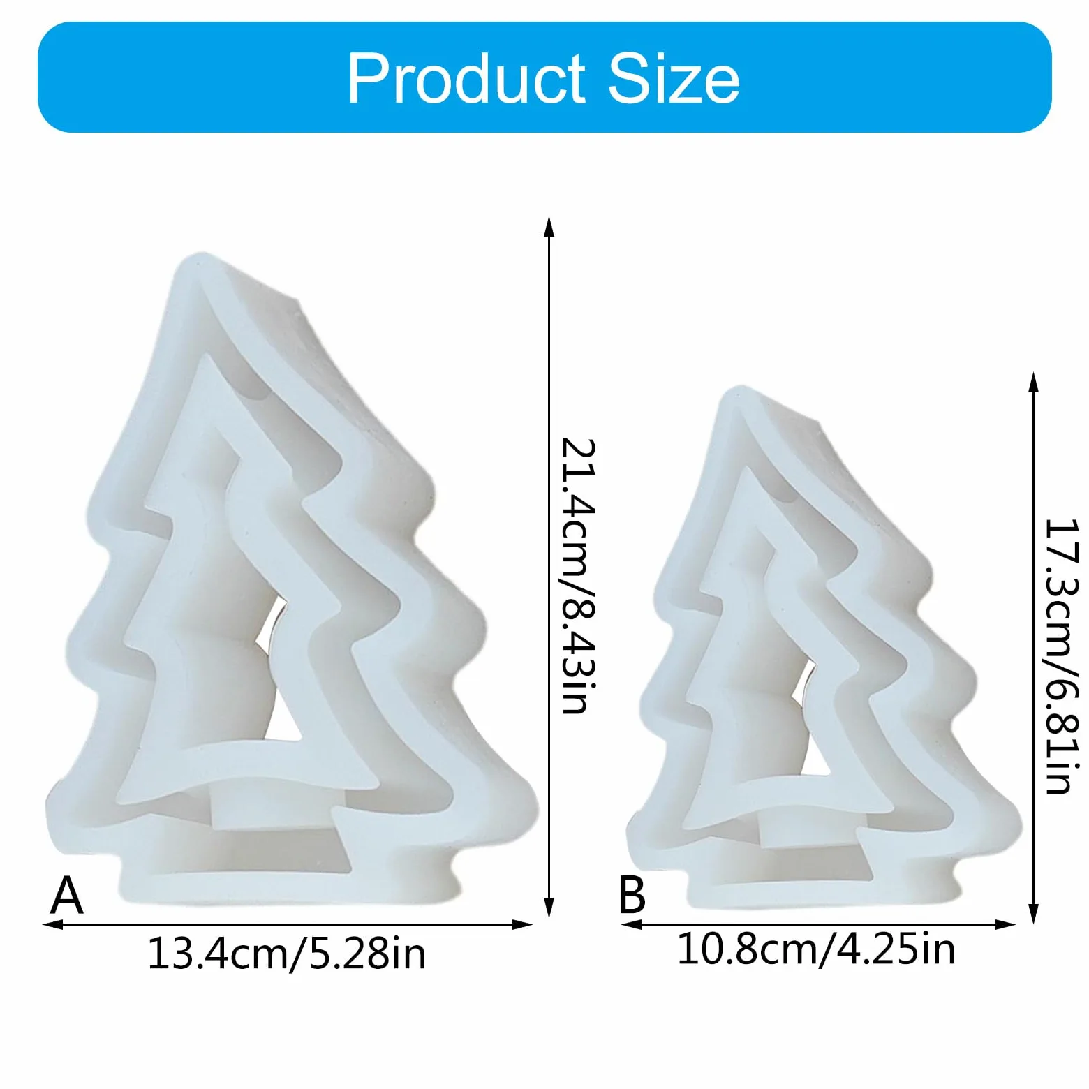 Moldes de silicona para árbol de Navidad, portavelas, moldes de yeso, molde para decoraciones navideñas, portavelas, molde de silicona, árbol de Navidad, portavelas, suministros para manualidades