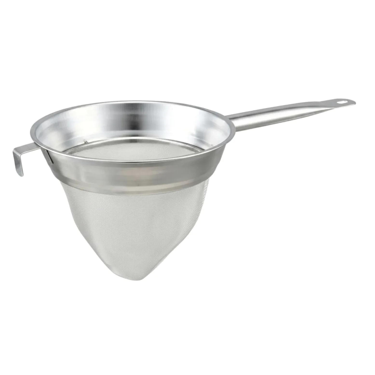 Colador de Forma de Embudo Acero Inoxidable Resistente a la Corrosión Embudo Malla Acero Colador Mano Metálico para Bar, Colador De 10 Pulgadas
