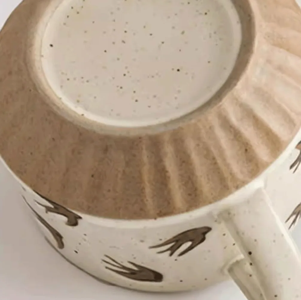 ENGENDER Tazas Cafe Juego De Tazas De Café De Cerámica Vintage Mug Cups(E)