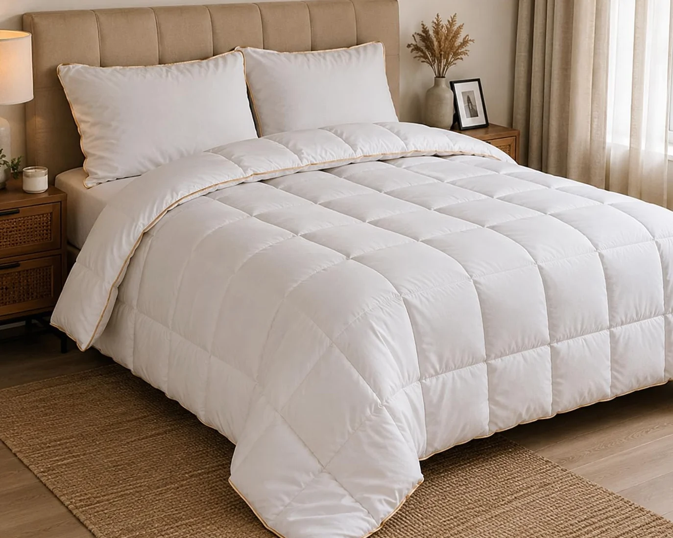 Kimbatex Relleno Nórdico Roomers Bed Linen 250 Gr/m2 Color Blanco 90% Plumón Pato Blanco 10% Pluma Pato Blanco (Cama 105 (180x220))