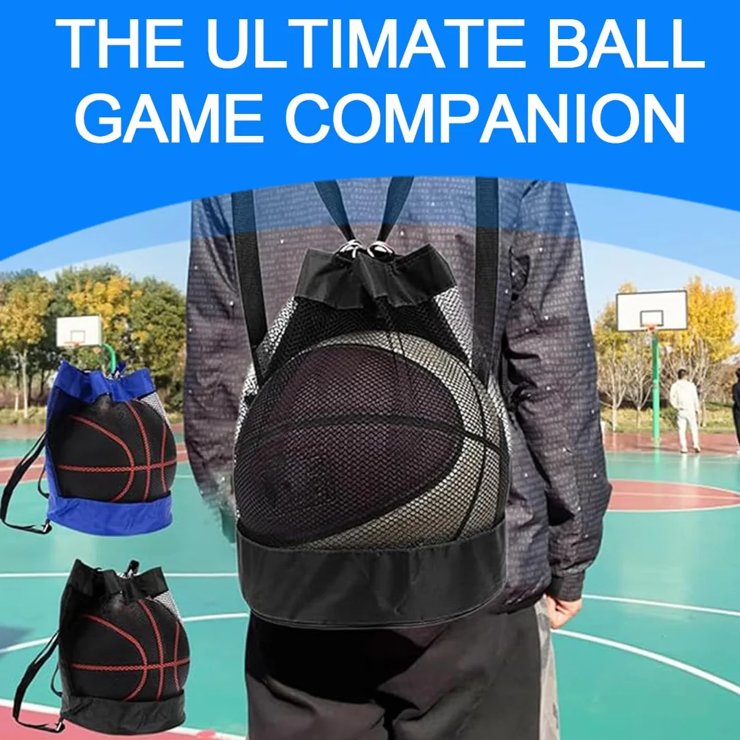 Mochila Baloncesto Bolsa Malla Pelotas Fútbol Multiusos Playa Gimnasio Portátil Tenis Voleibol
