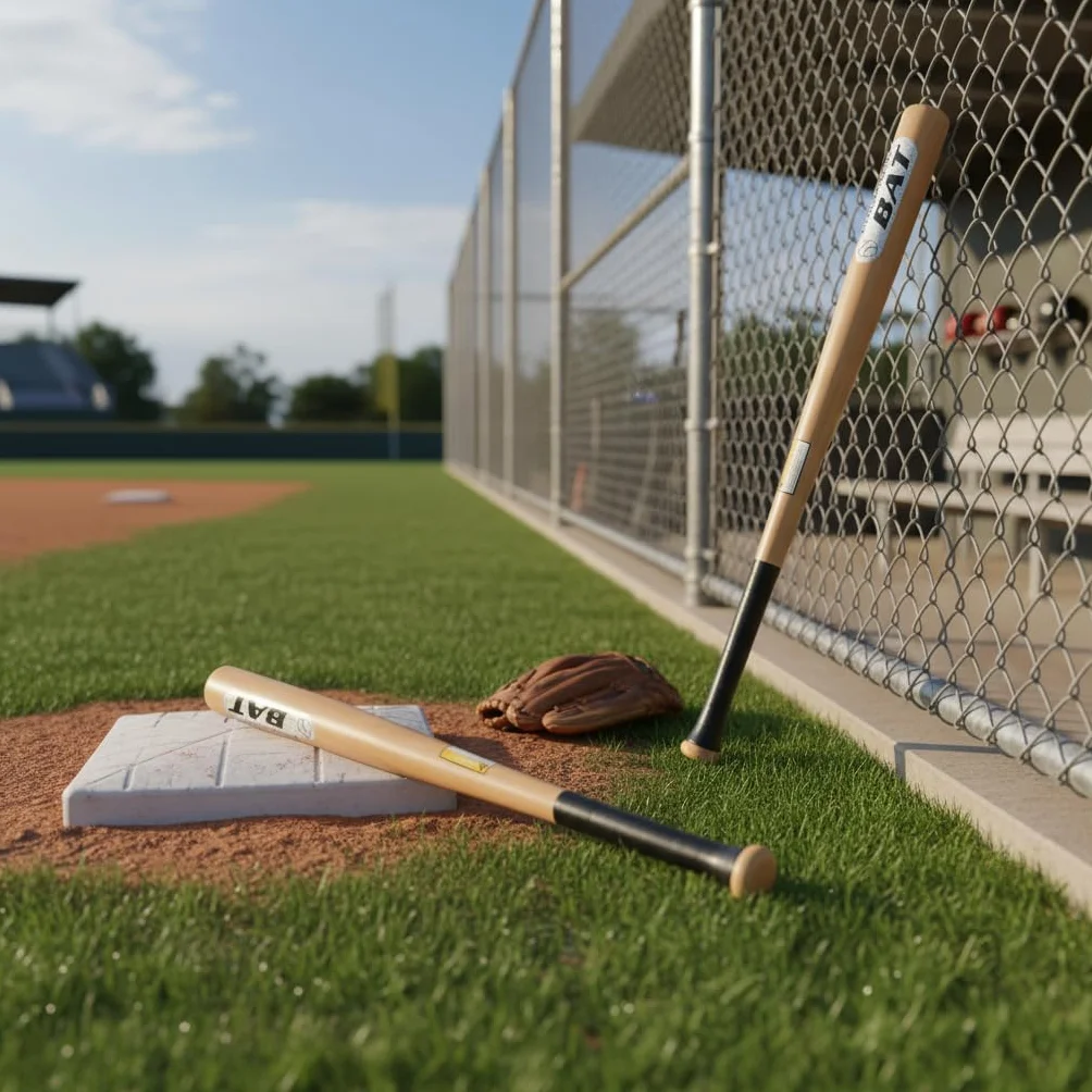 Bate de Béisbol de Madera Maciza 53.34 cm (21 Pulgadas), Ideal para Juego al Aire Libre