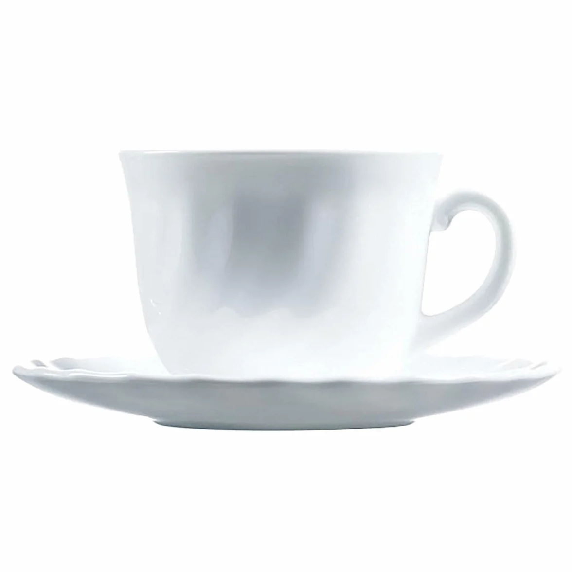 Luminarc Trianon Set Opal Con Plato 28cl Blanco, 4 Unidad (Paquete de 1)