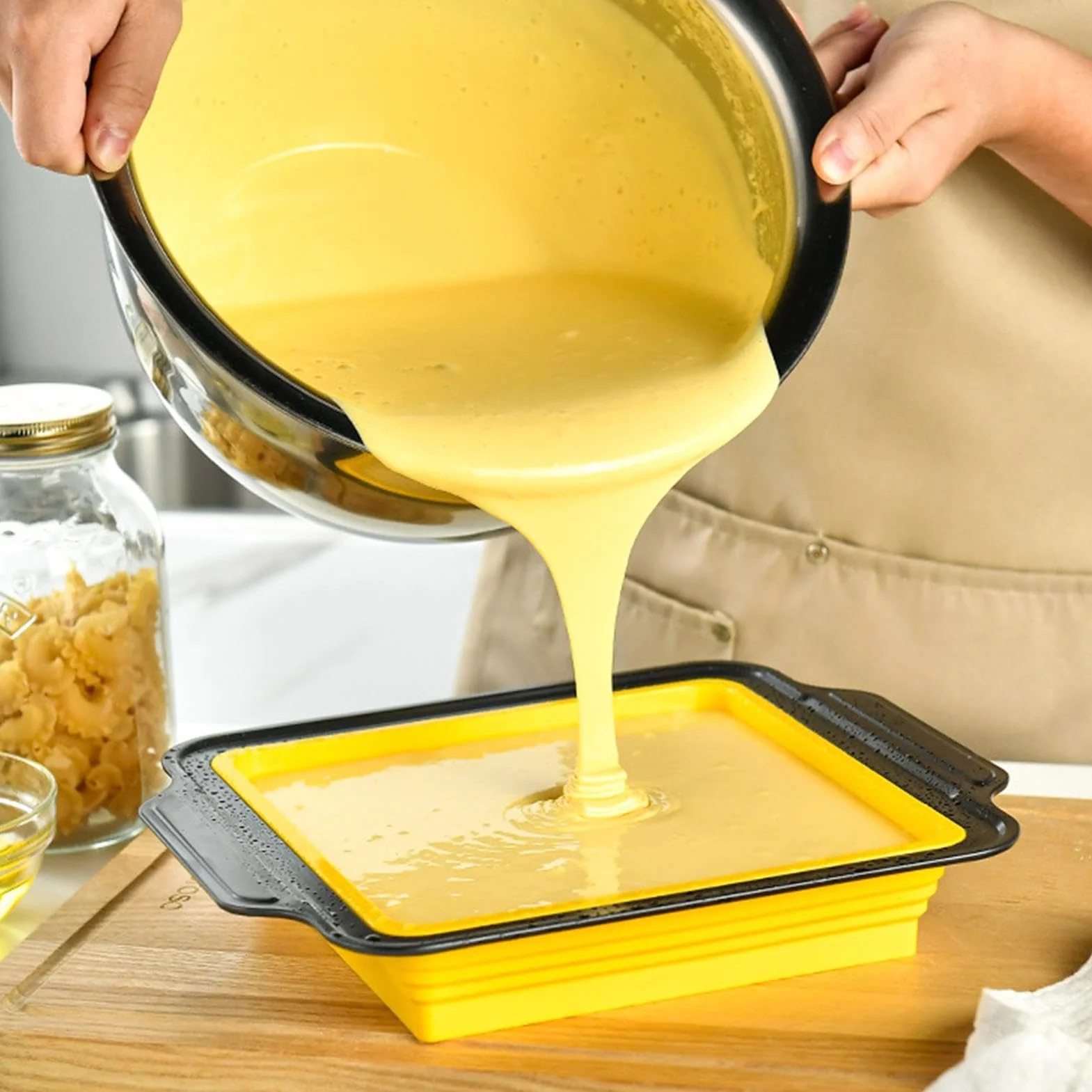 Juego de Moldes de Silicona para Hornear Vajilla Flexible para Hornear | Incluye Guante, Espátula y Cepillo Resistente al Lavavajillas, para Magdalenas, Pan, Galletas, Cupcakes, Huevos, Donuts y