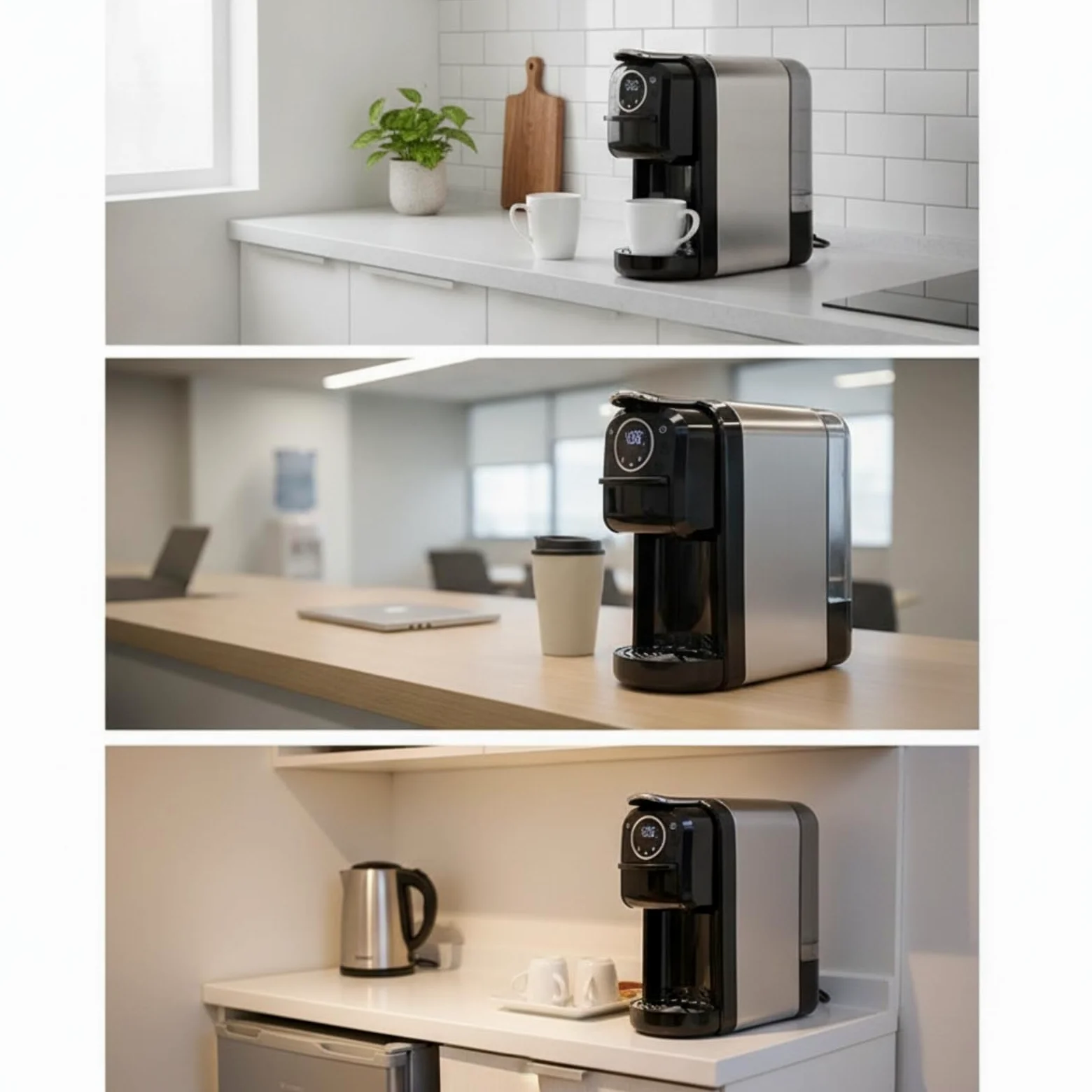 Cafetera Multicápsula Digital Cafetera con pósito Agua Compacta Electrodoméstico para Apasionados l