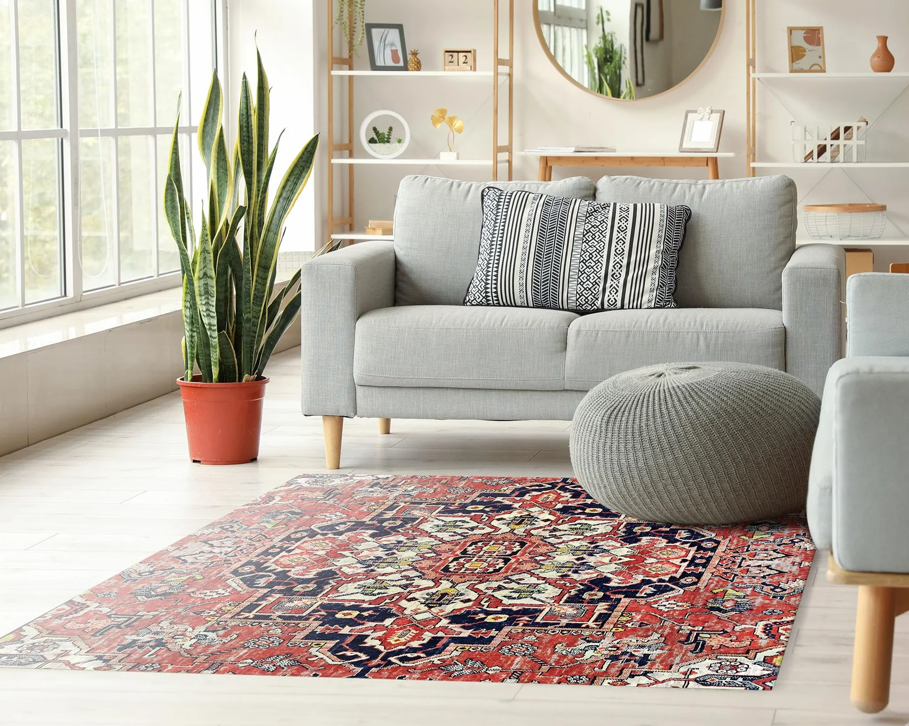 Panorama Alfombra Vinílica Cocina Baño - Modelo Persa 60x110 cm - Varios tamaños - Plana Sin Pelo, Antideslizante y Fácil de Limpiar - Decoración Hogar