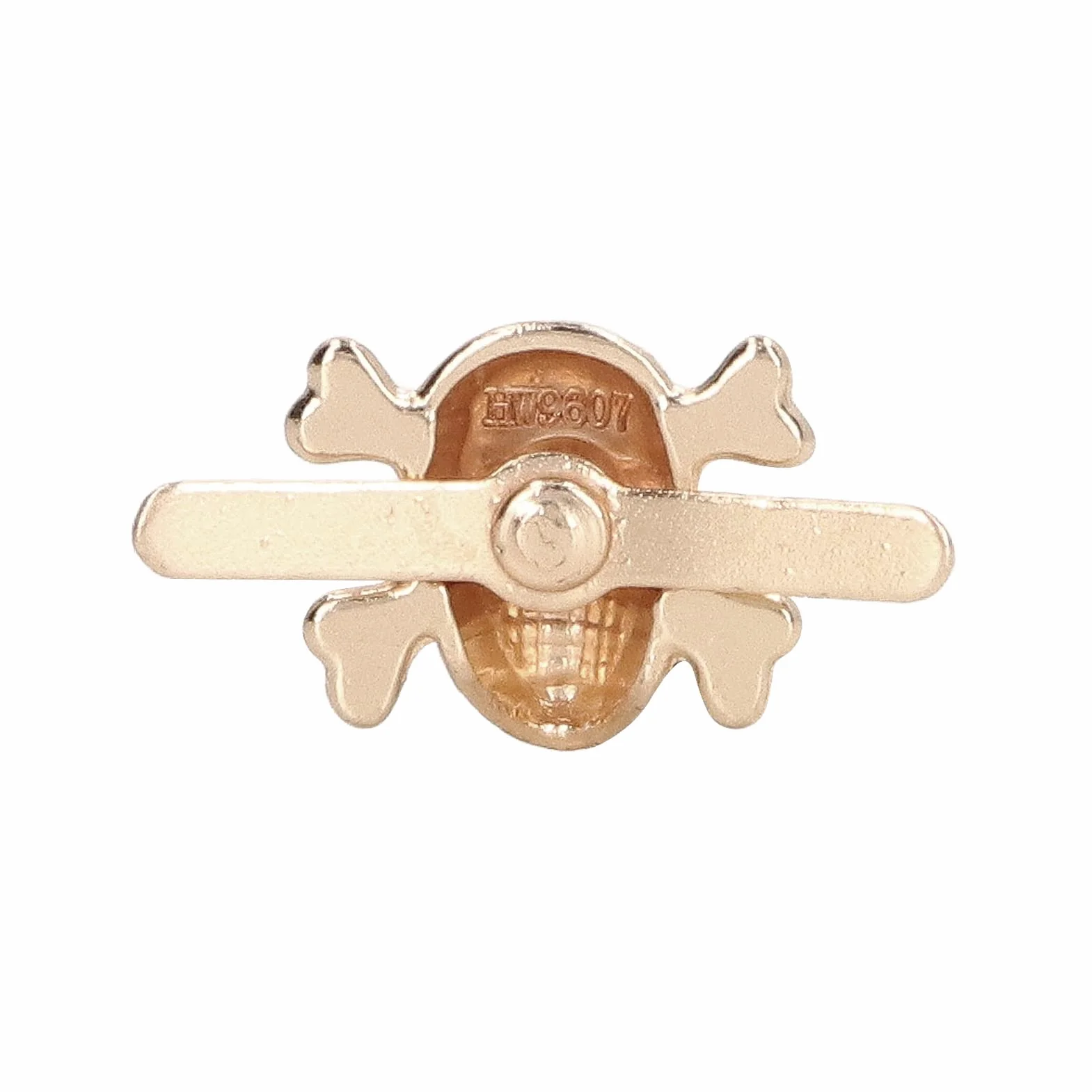 150 piezas de remaches de calavera estilo gótico de moda hermosos accesorios de perno de calavera para zapatos DIY bolsas de ropa (Oro)