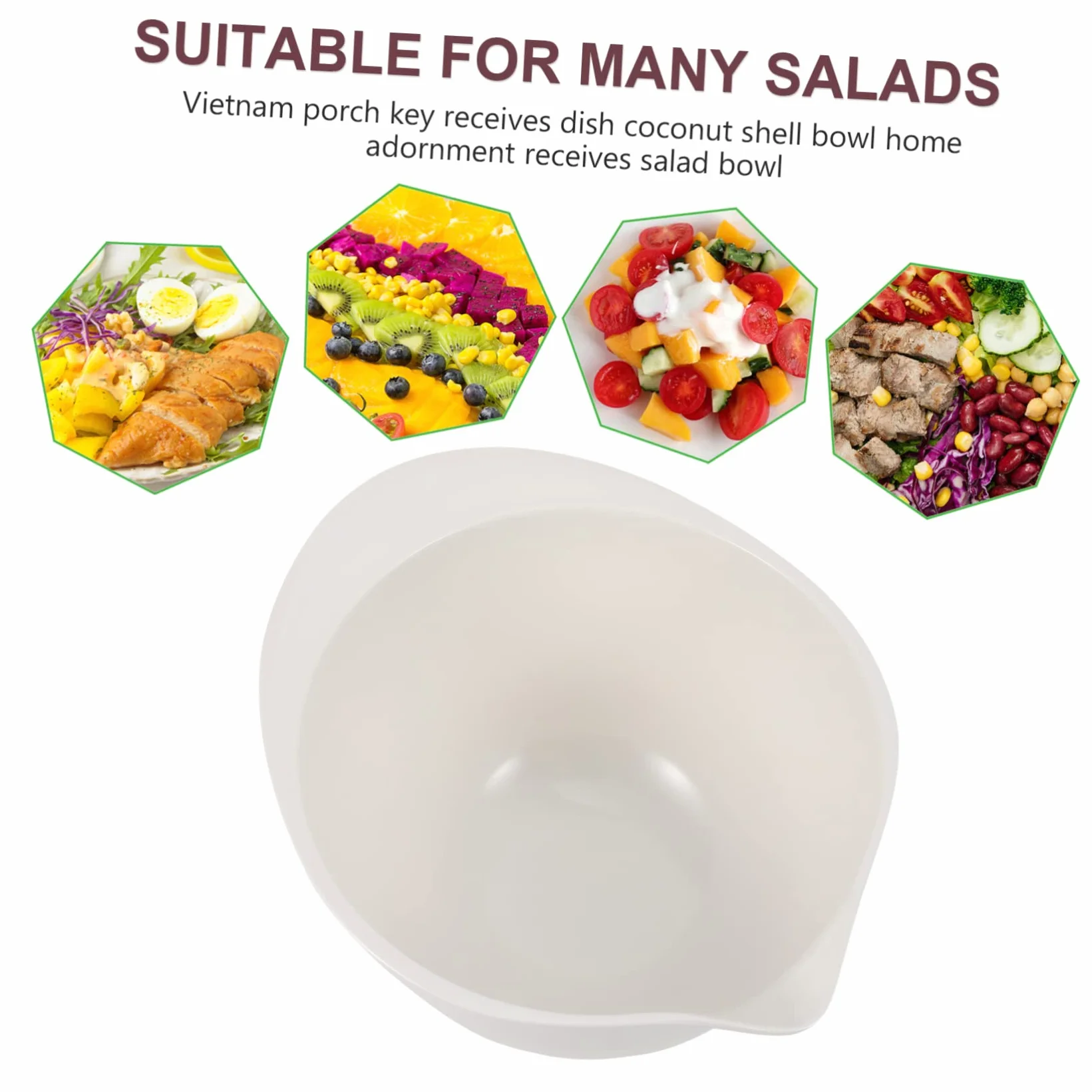 MAGICLULU 1pieza Tazón De Multifuncional Para Hornear y Servir Tazón De Ensalada y Huevos Color Para Cocina y Comidas Diarias