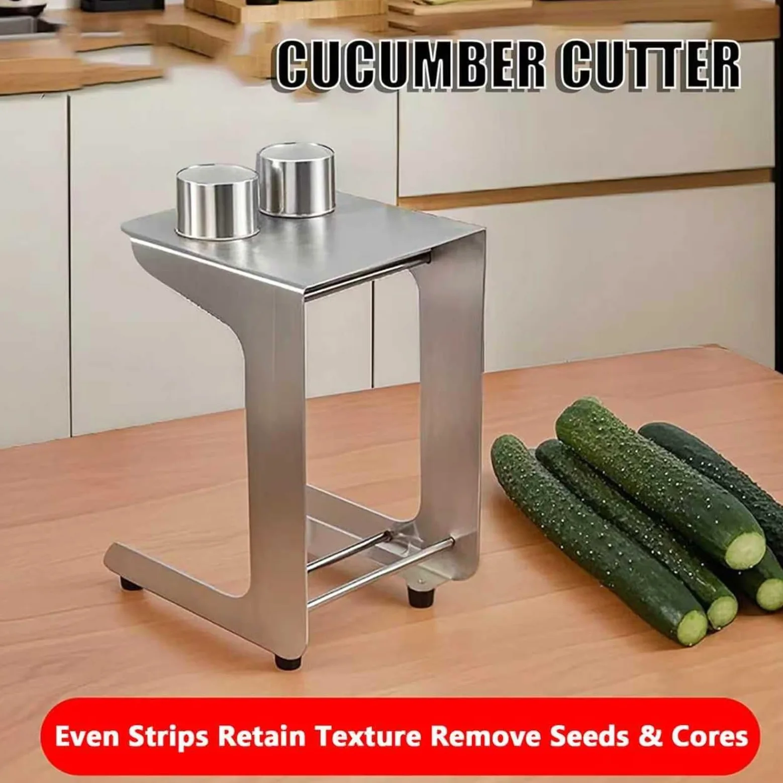 Cortador de zanahoria de acero inoxidable, cortador manual de pepino, diámetro de corte de 45 mm para sushi, cocina, preparación de comidas
