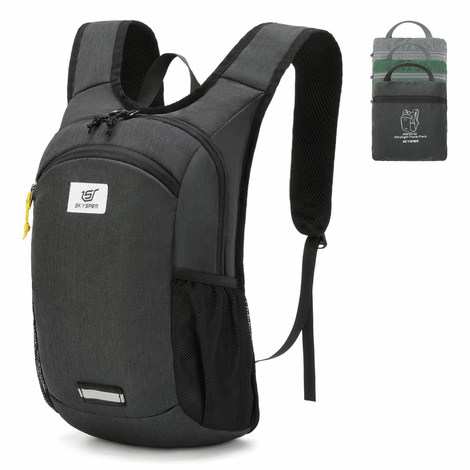 SKYSPER Ultraligera Mochila Plegable 10L, Mochila de Viaje Senderismo para Hombre Mujer