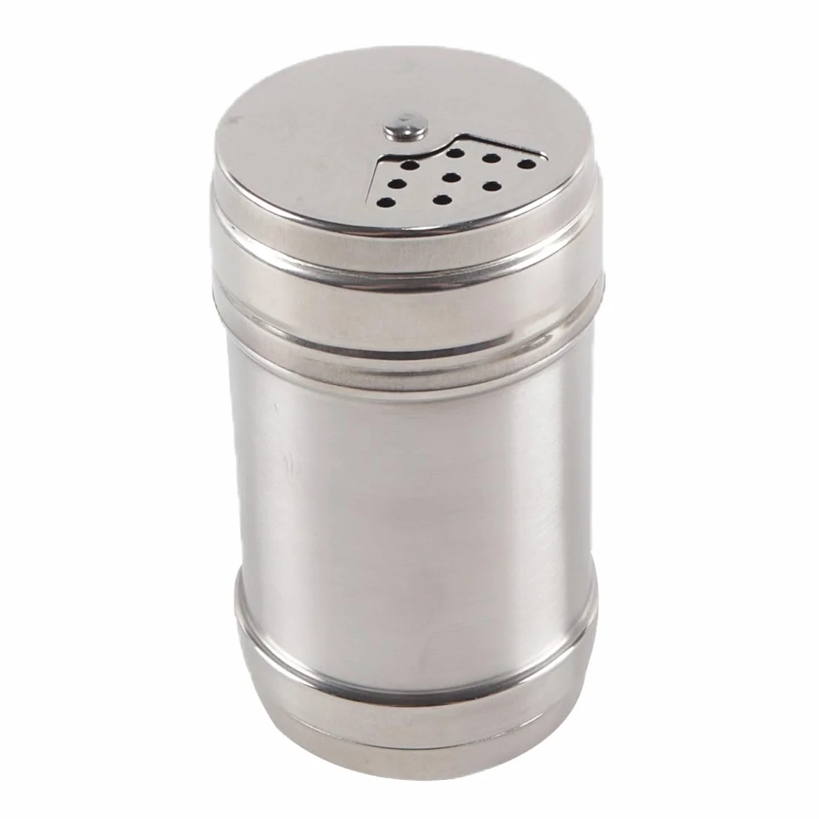Juego de especias de acero inoxidable, tarro de condimentos con tapa ajustable para sal, pimienta y hierbas, recipientes pequeños y medianos para especias de cocina.