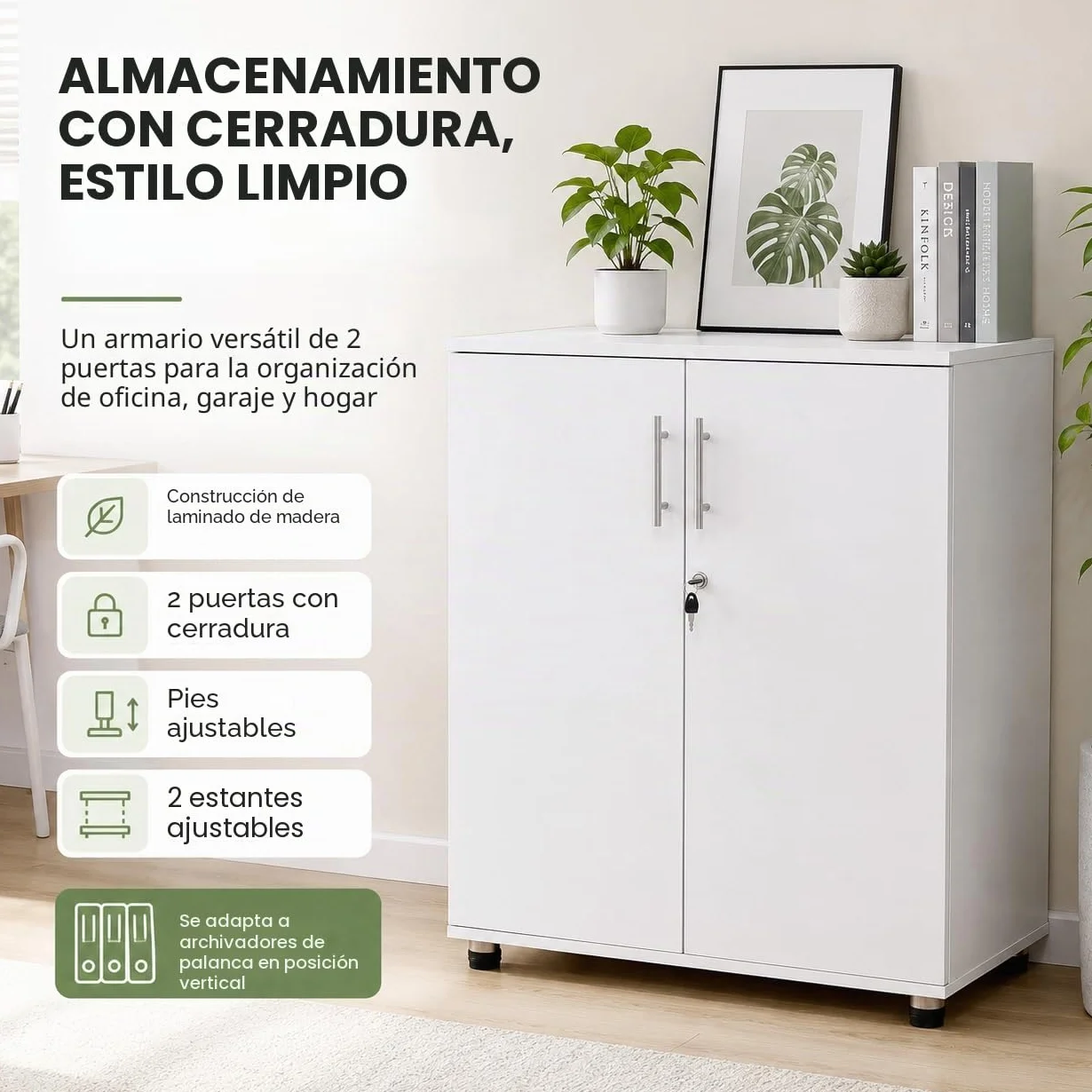 MMT Furniture Designs Armario de Almacenamiento, Madera de ingeniería, Blanco, Talla única
