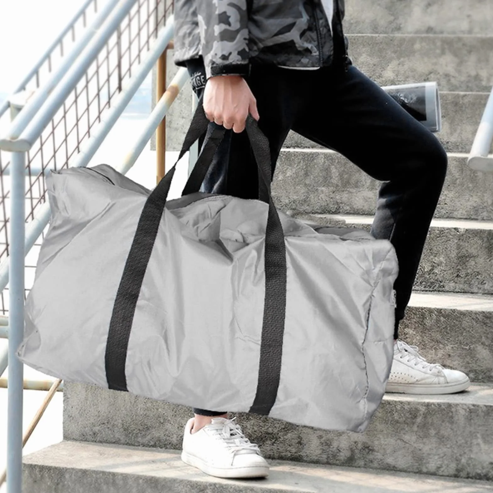 Bolsa de Transporte Plegable para Kayak, Botes Inflables Gris Cemento