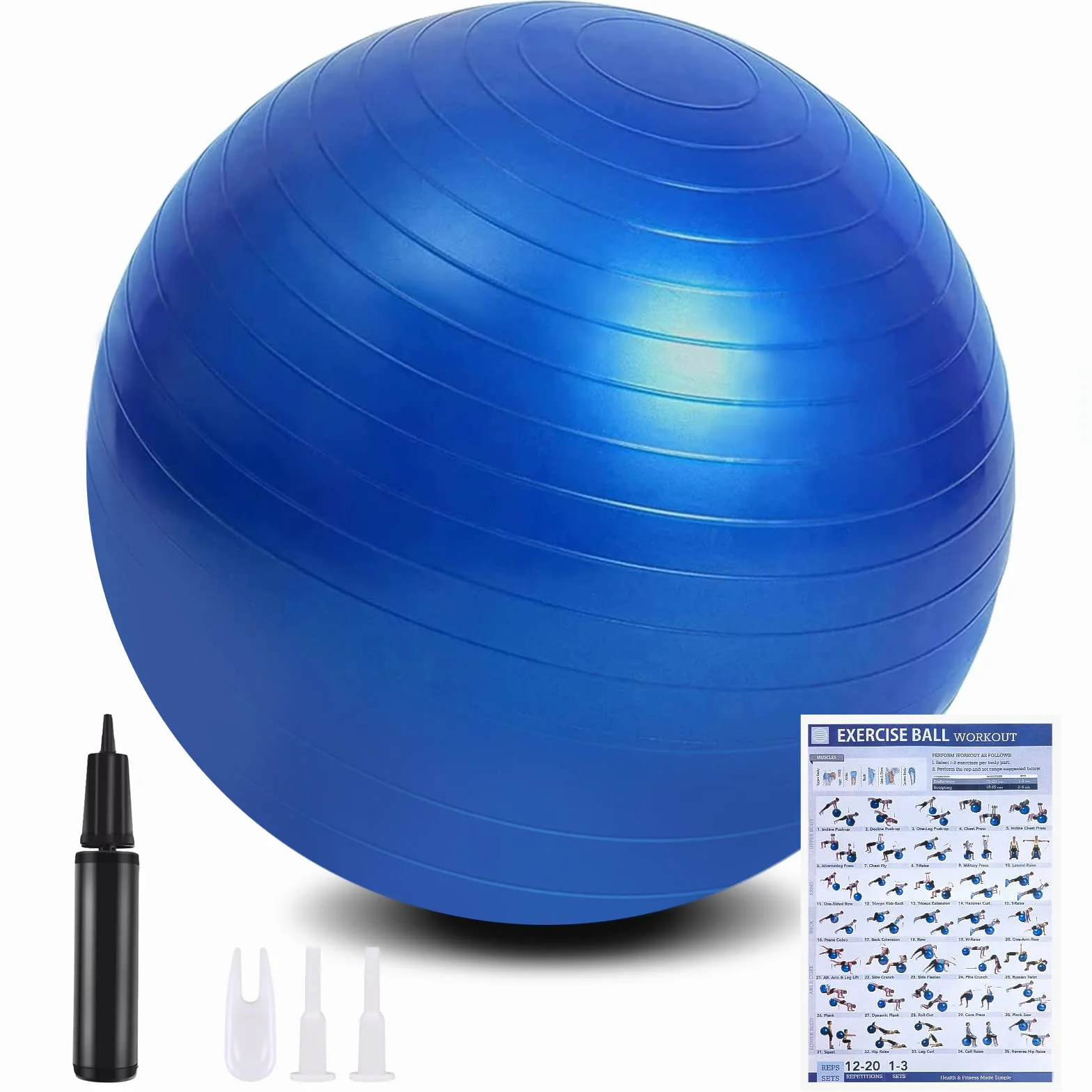 Flintronic Pelota de Pilates 55cm 65cm 75cm 85cm Fitness Ejercicio Equilibrio Entrenamiento