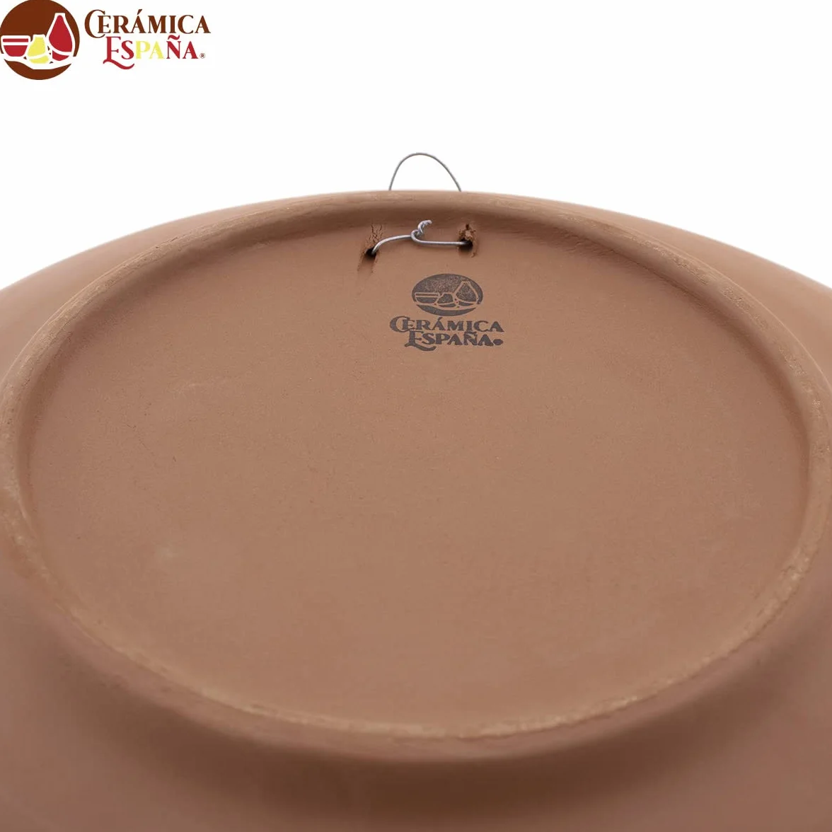 CERÁMICA ESPAÑA Plato decorativo pared Modelo D30 28x28x4.5 cm Hecho a mano