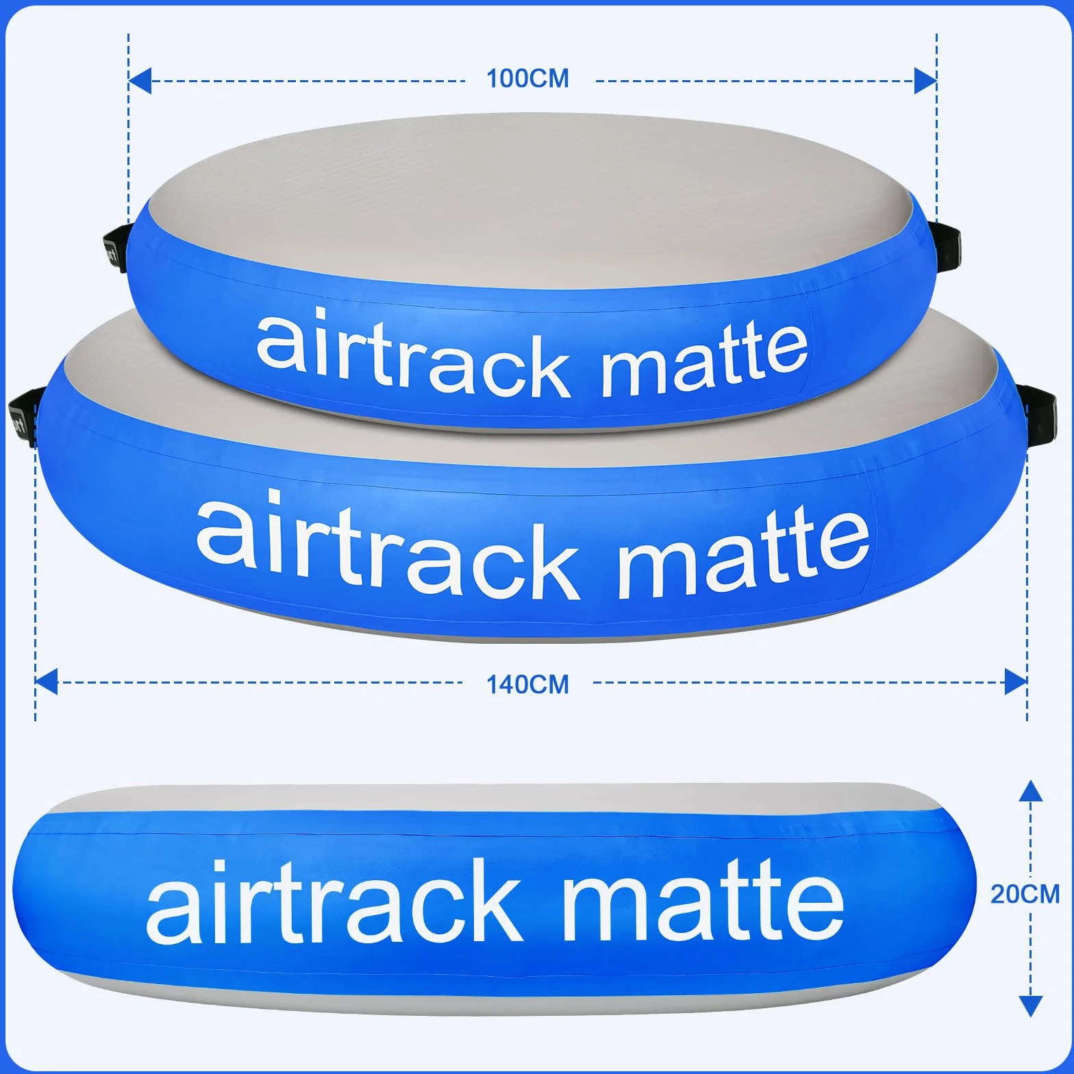 Airspot colchoneta gimnasia artistica Circular 100/140 cm diámetro 20 cm Inflable Tumbling Mat