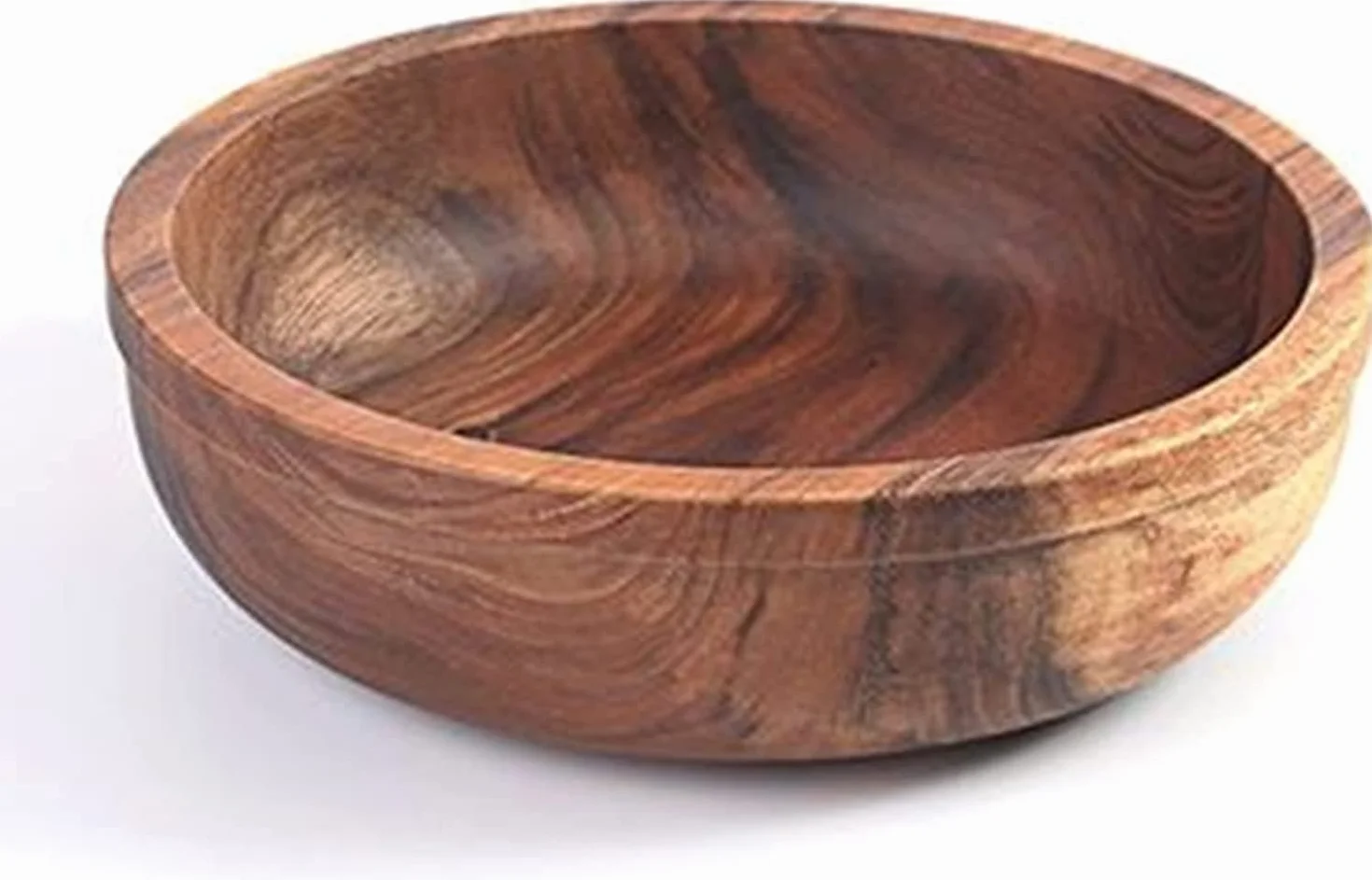 Fruitero de madera, Ensaladera de frutas madera acacia, plato for servir, 30x8cm(Select Size Name)