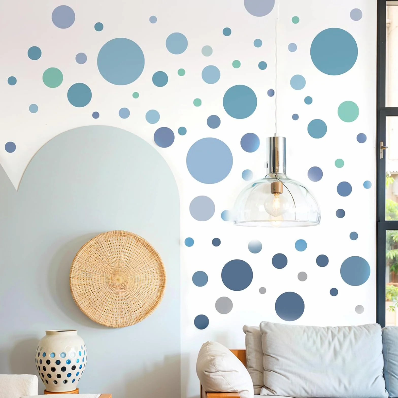 Pegatinas de Pared Puntos PVC Círculo 65 Piezas Decoración Infantil Dormitorio