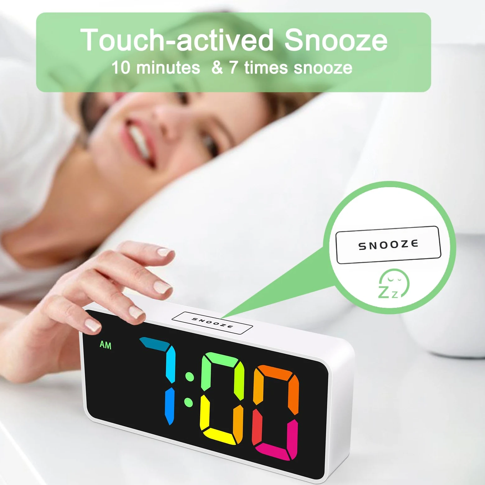 Welgo Alarm Clocks 7in x 1.5in x 3in