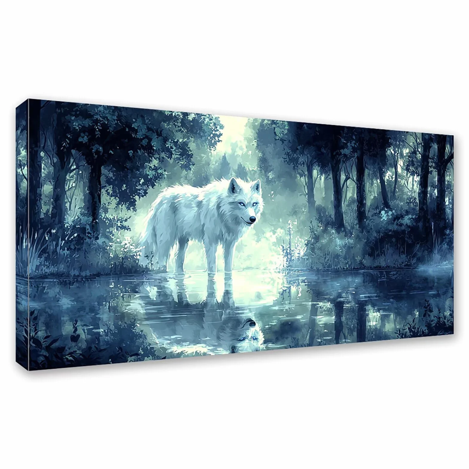 Diamond Painting Grande 120x60cm Animal Diamond Painting Adultos, DIY Lobo Pintura de Diamante Manualidades Adultos, 5D Cuadrado Rhinestone Bordado Punto de Cruz para Home Decoration Regalo 0J-279