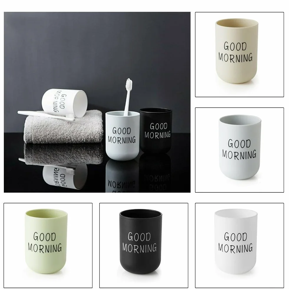 Vaso de baño de polipropileno de 400 ml, diseñado para lavado de viaje y almacenamiento de cepillos de dientes, base antideslizante para un uso diario estable (verde)