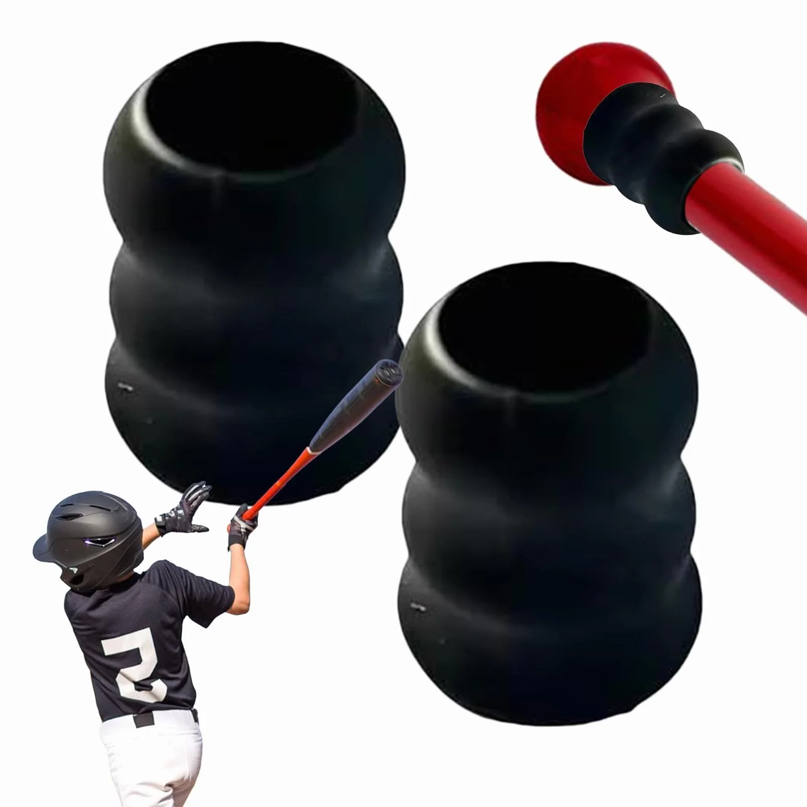 Reemplazo de agarre para bate de béisbol, silicona antideslizante, accesorios de béisbol y sóftbol