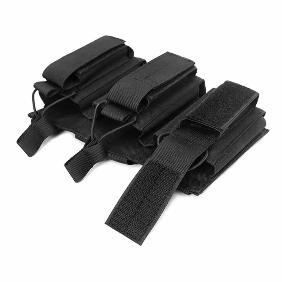Bolsa para Cargador Molle, Bolsa Triple con Apertura Superior, Bolsa Táctica para Cargador de Pistola 5,56 mm
