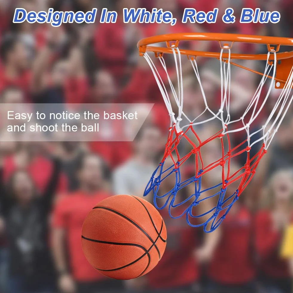 Flintronic Red de Baloncesto, 12 Agujeros, Exterior, Todo Clima, Repuesto