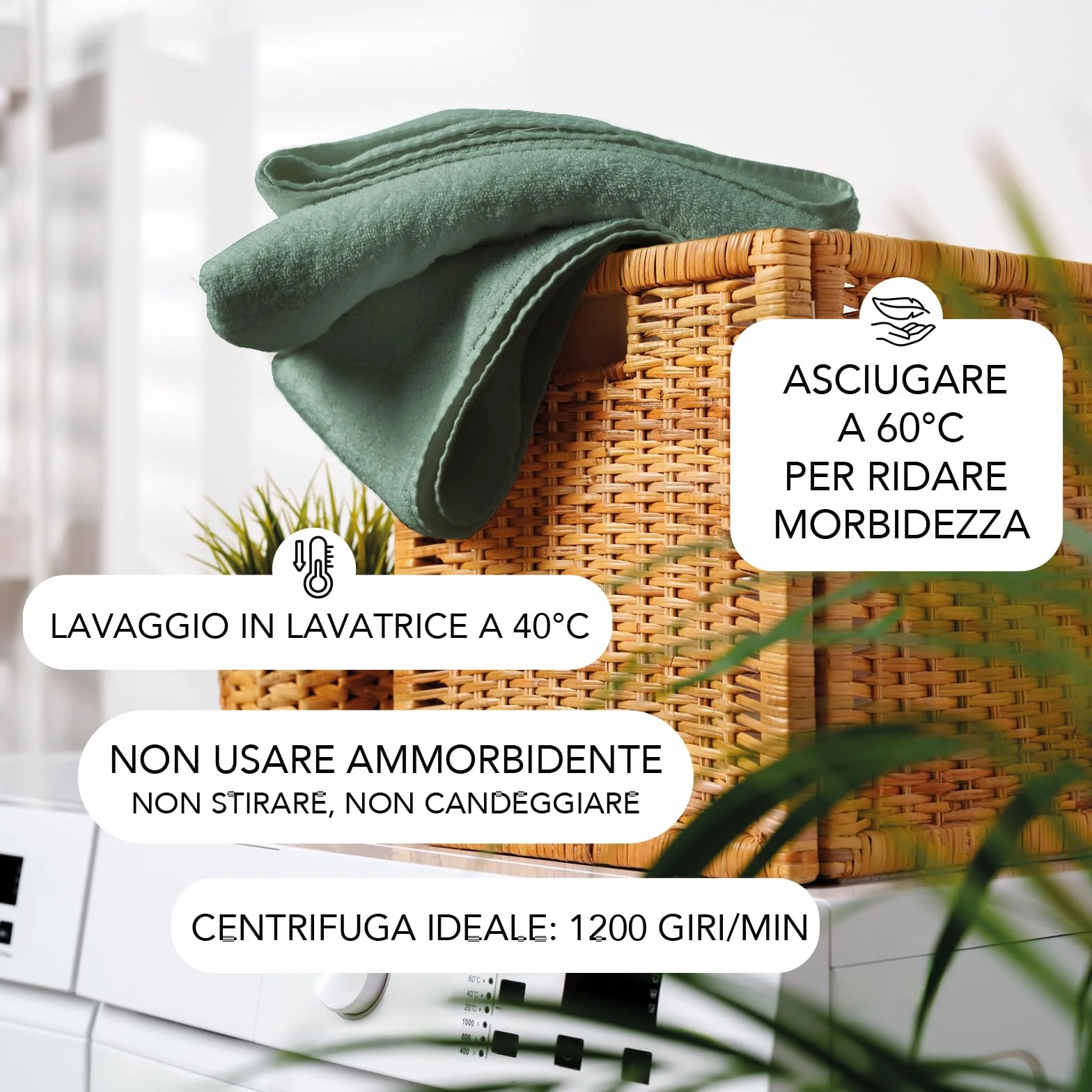 Juego de 6 Toallitas de Baño de Algodón Orgánico 500 g/m² - GOTS Oeko-Tex - Fabricado en Portugal