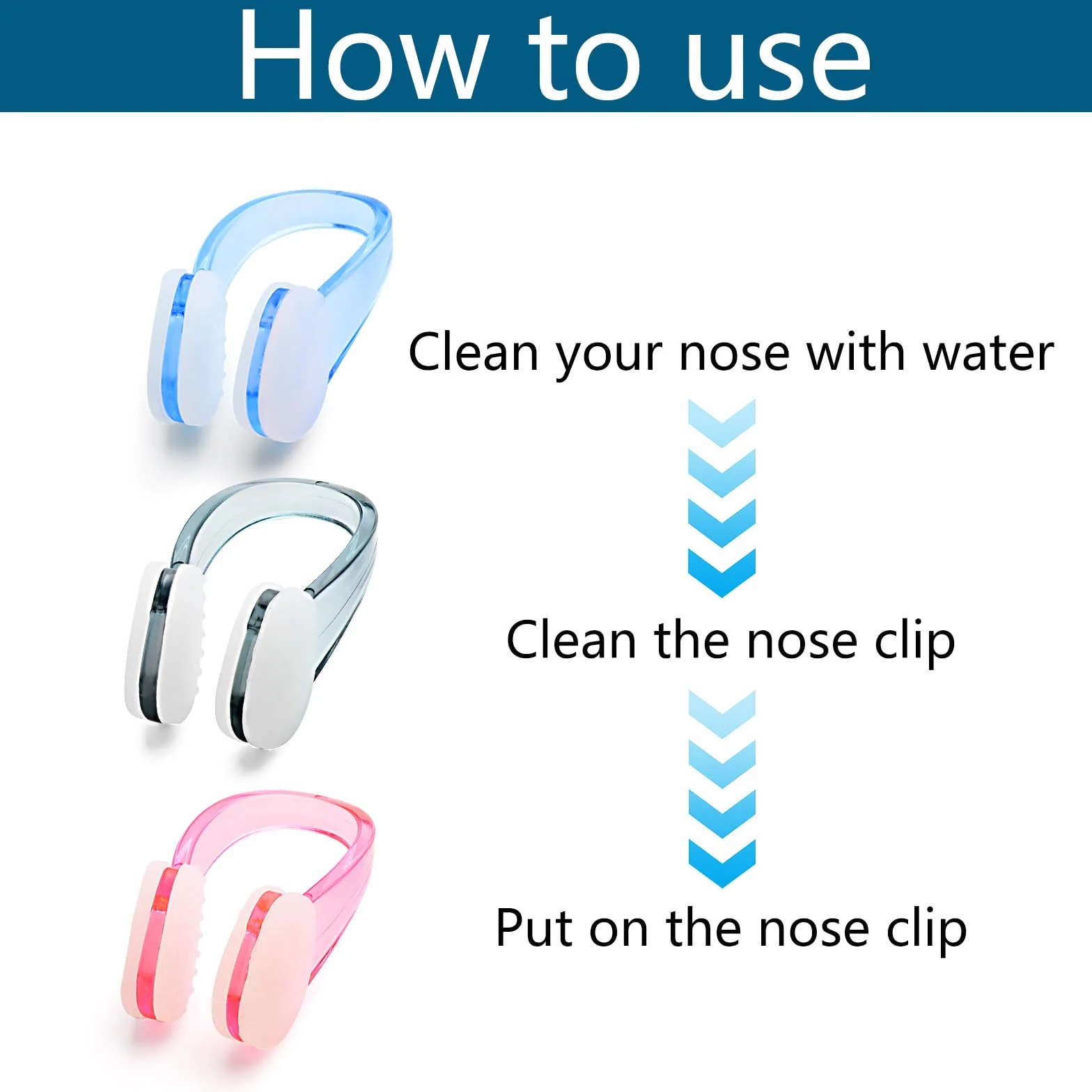 UKOFEW Pinzas de Nariz para Natación Clips Nadar Adulto Niños 3 Colores