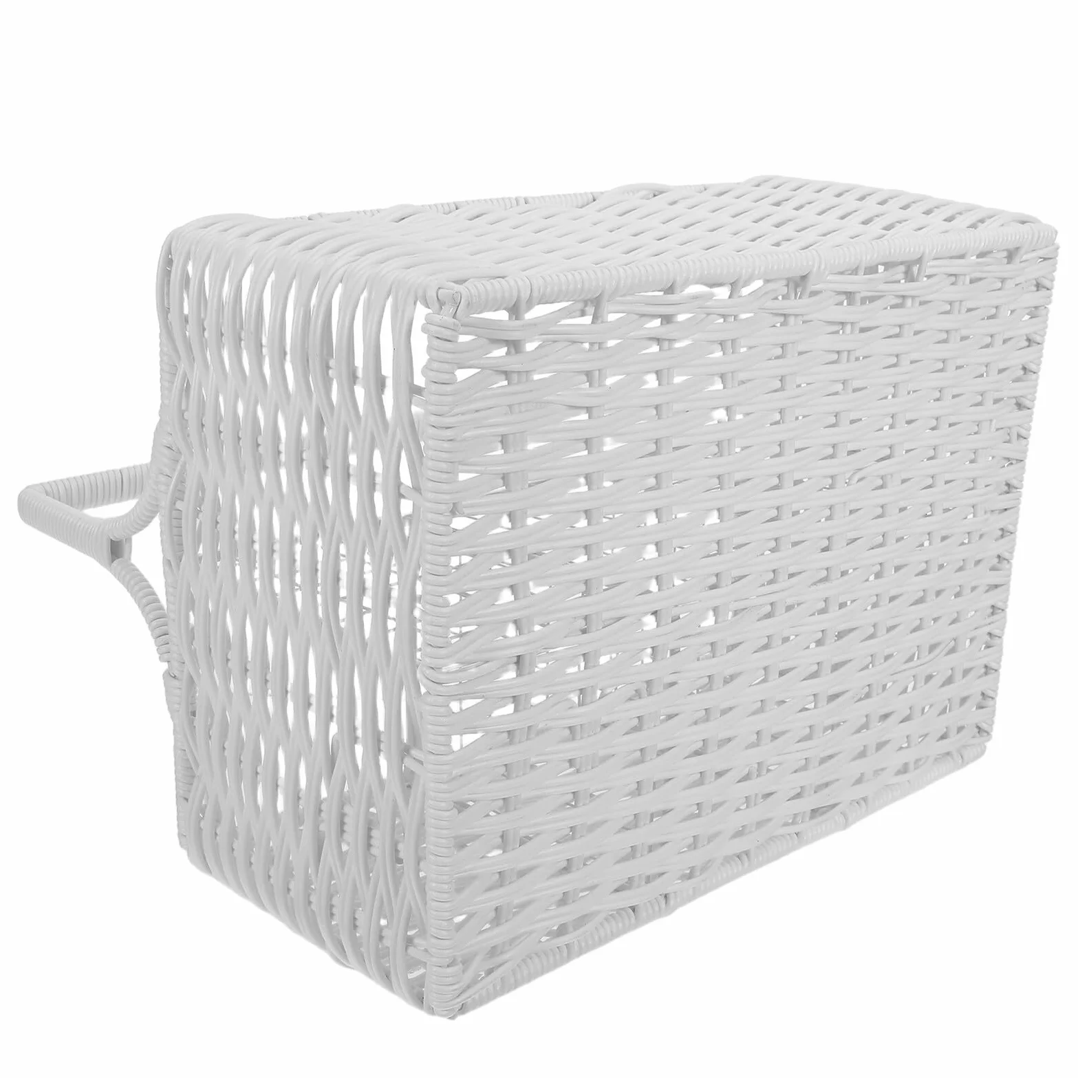 PRETYZOOM Cesta Organizadora para Cubiertos de Ratán Sintético con Compartimentos Cesta Dividida Portátil para Tenedores Cucharas y Palillos Organizador Multifunción para Cocina y