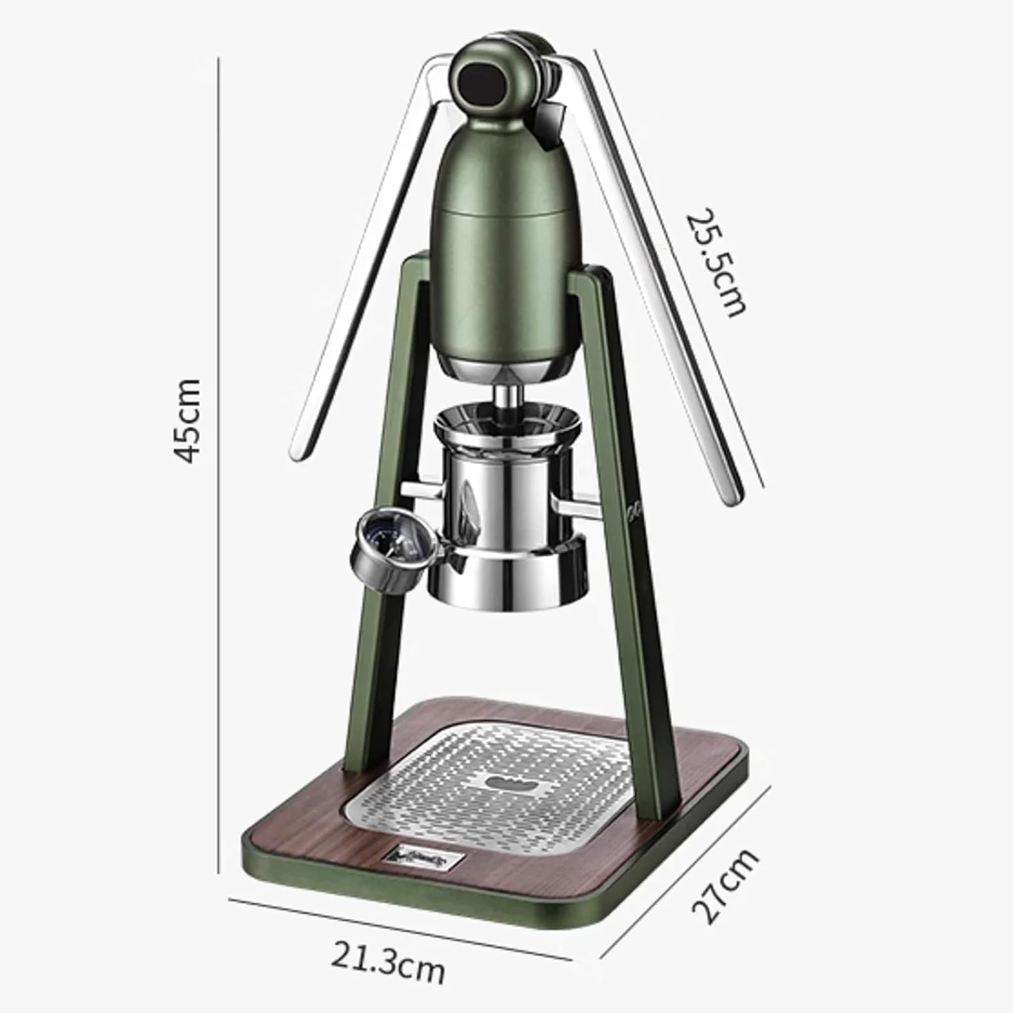Cafetera portátil de prensa manual, máquina de espresso de palanca manual con cuenco para polvo, presión de extracción de 0 a 12 bares, capacidad de 80 ml para el hogar y exteriores