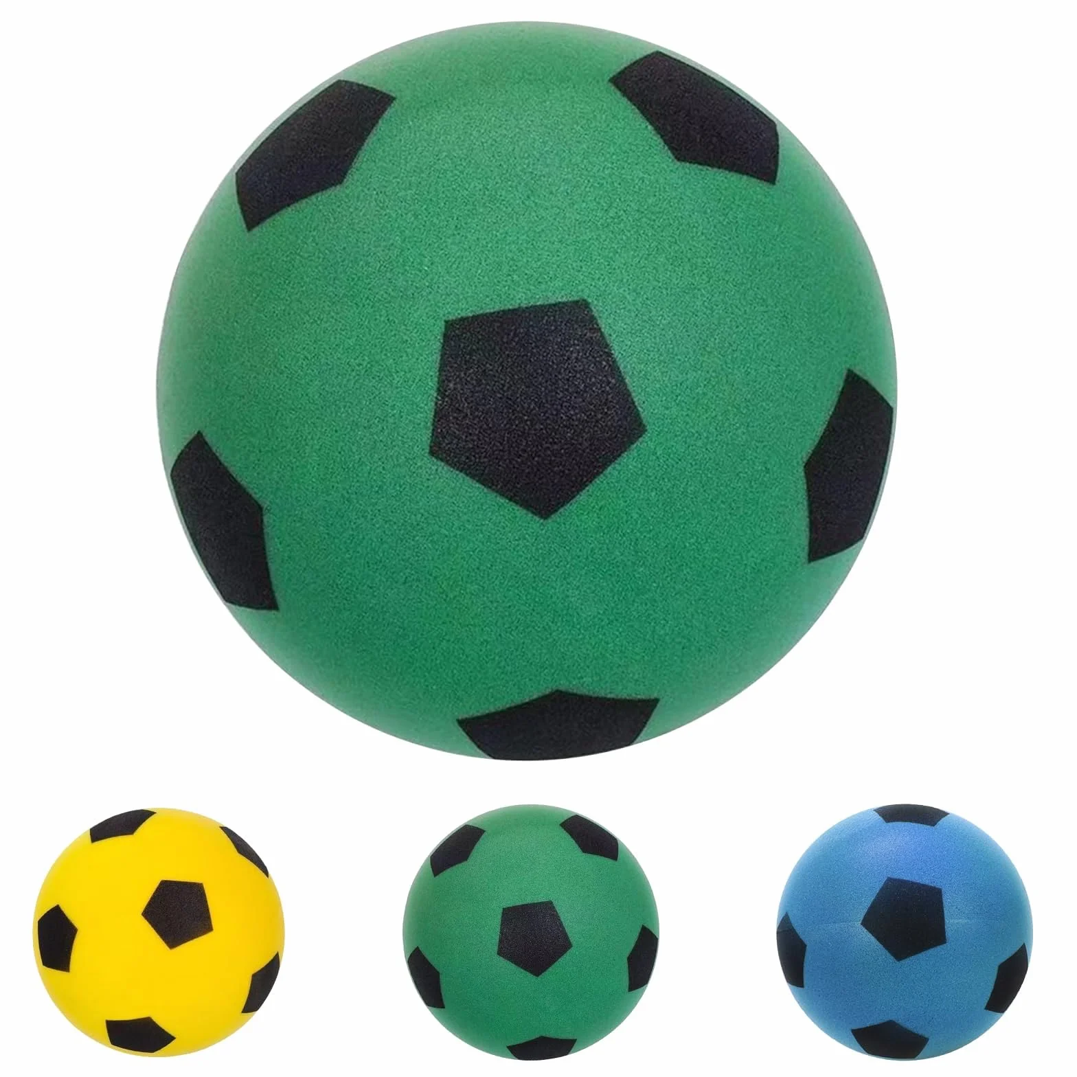 Pelota Goma Espuma 21cm Bola Tela Suave Juegos Entrenamiento Interior