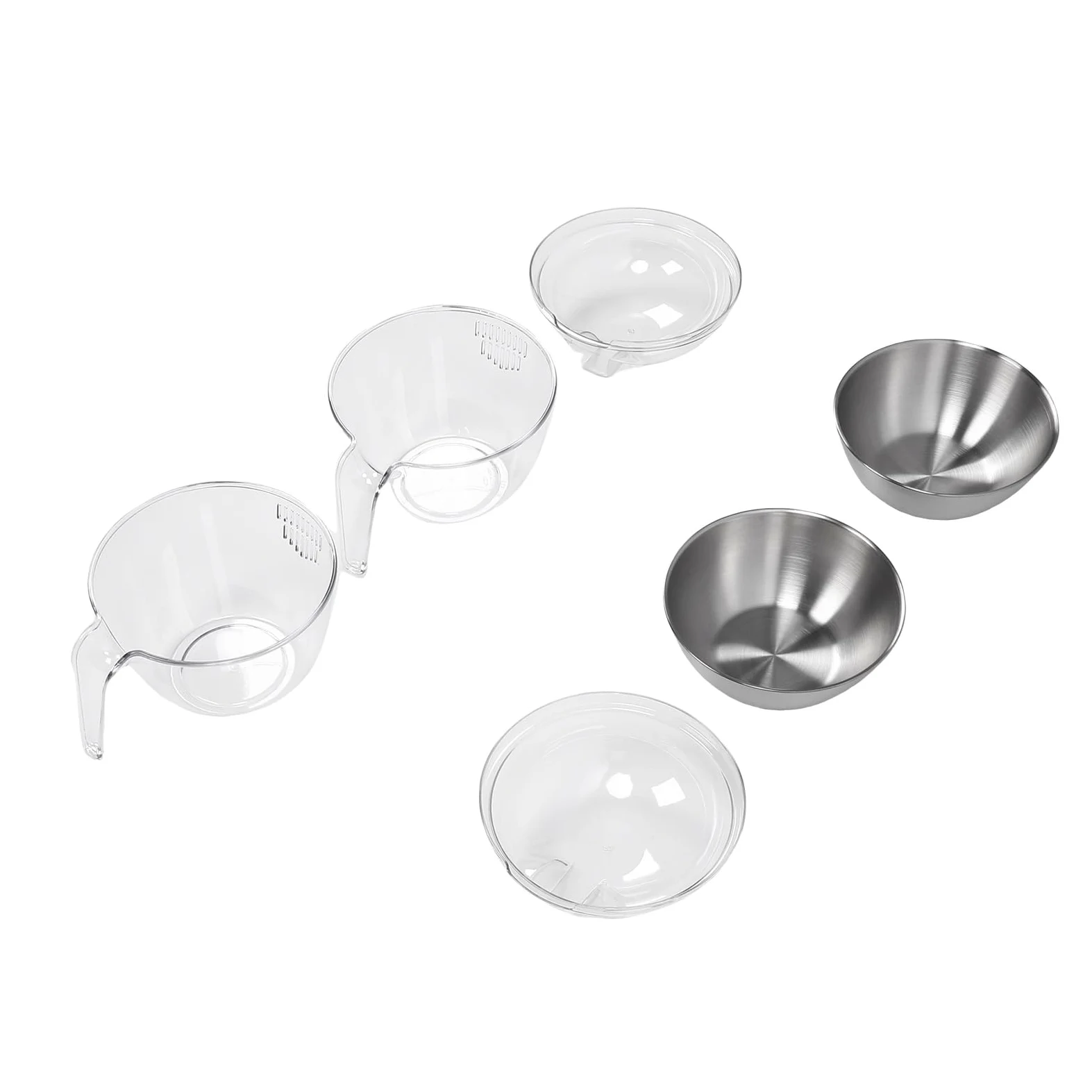 Tissting Bol De Ensalada Fría Con Tapa Transparente - 2 Unidades, Acero Inoxidable, Ideal Para Frutas Y Verduras, Mantiene Frescura, Fácil De Limpiar, Perfecto Para Fiestas Y Cenas