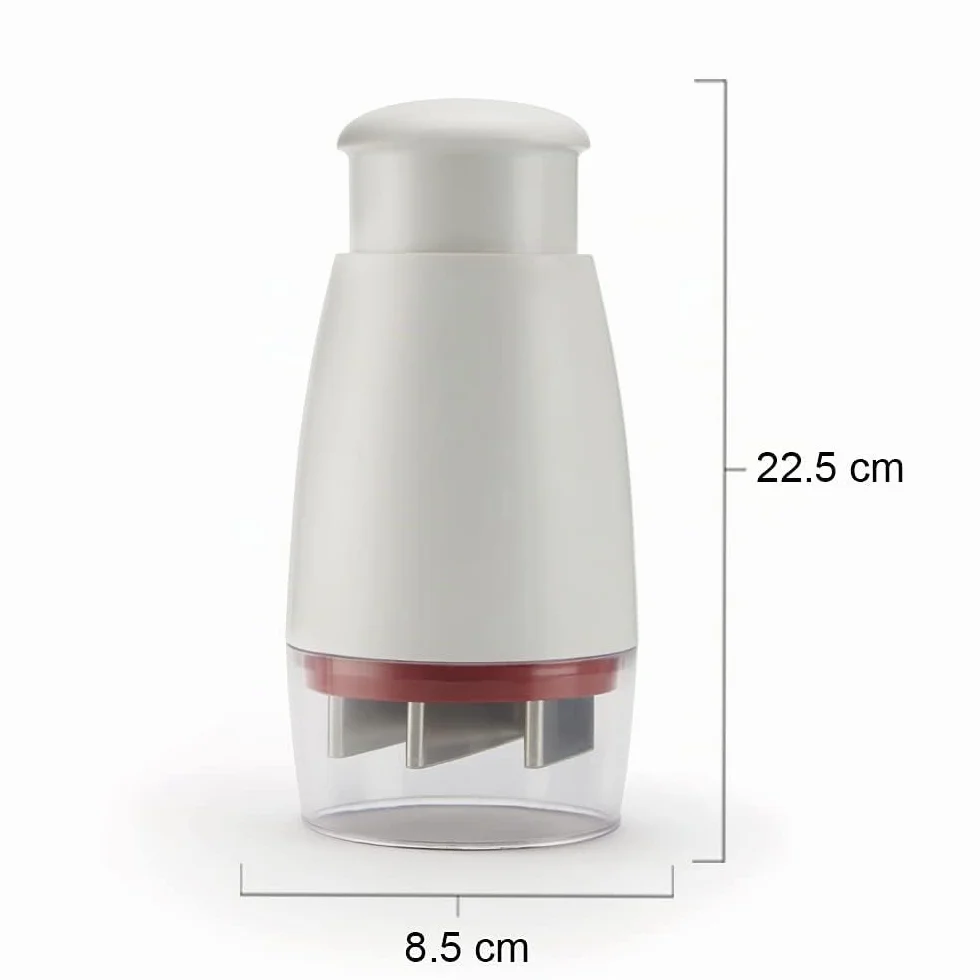 Zyliss Zick Zick Clásica Picadora Manual, Picador de Cebolla, Cortador de Verduras, Plástico/Acero inoxidable, Blanco/Rojo, Apto Para Lavavajillas, E910012