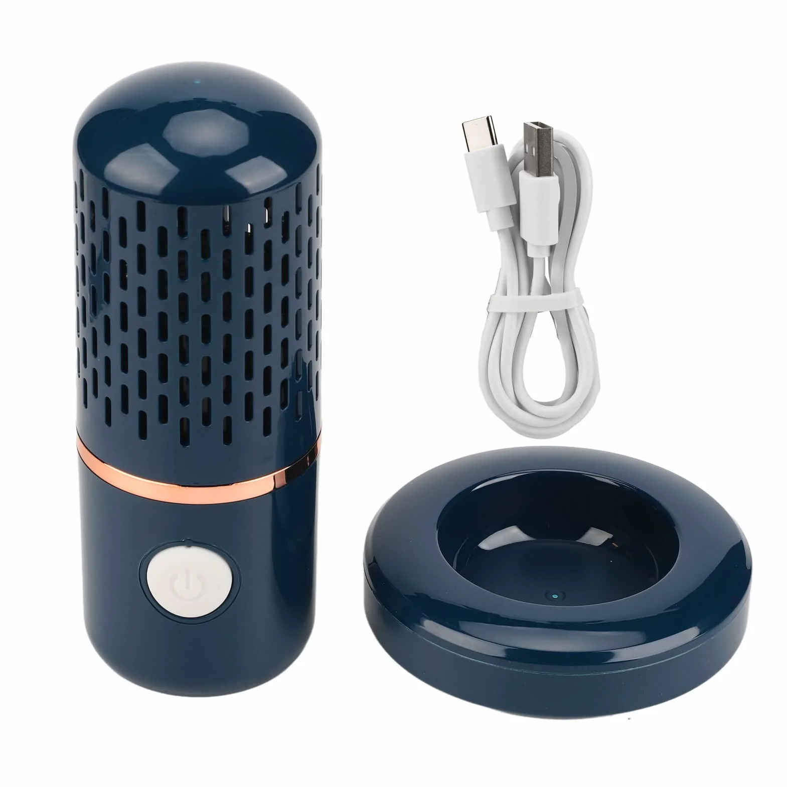 Lavadora y Purificador Portátil de Frutas y Verduras, Forma de Cápsula Mini, Carga USB Inalámbrica (Azul)