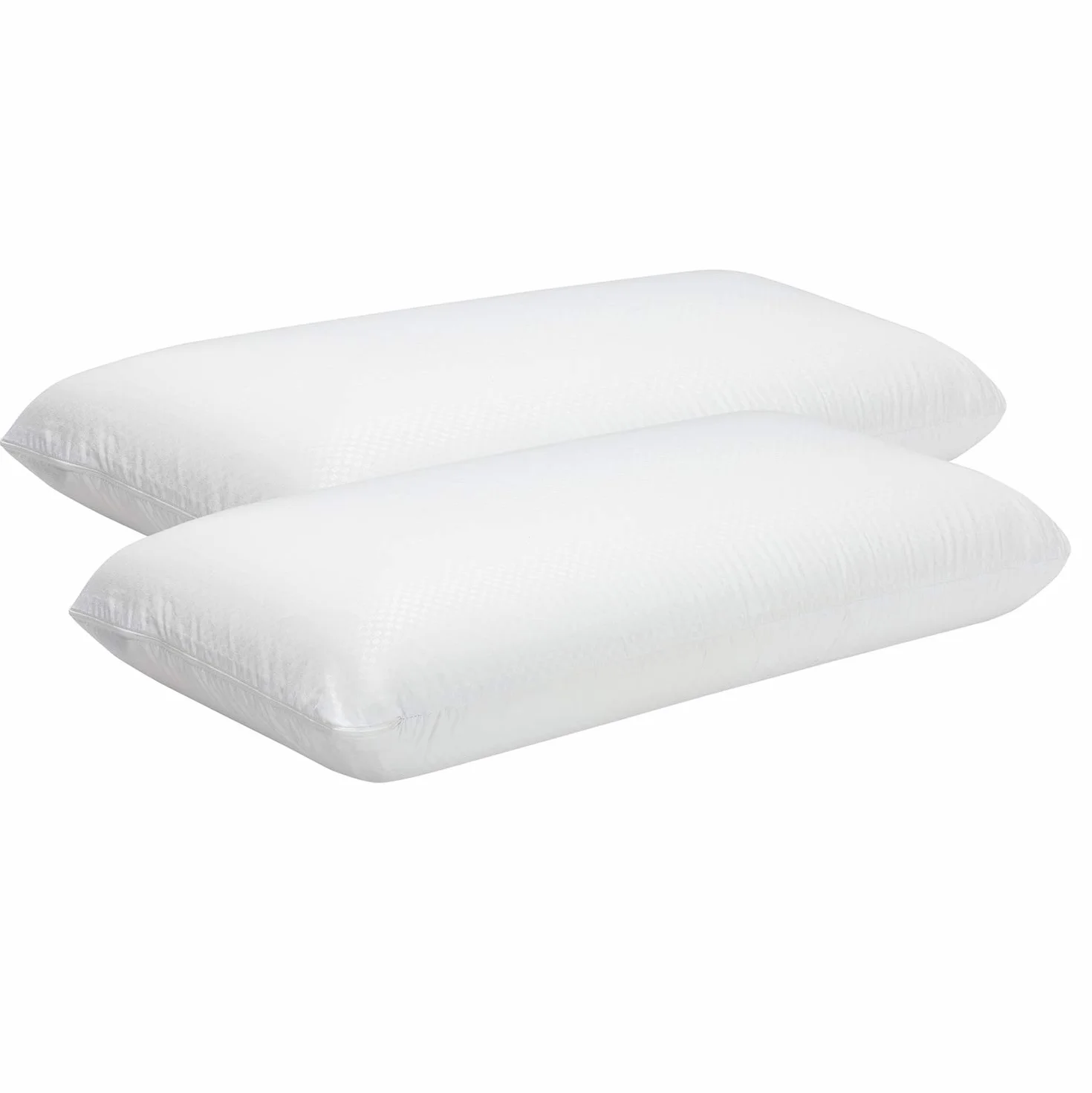 Pikolin Home - Almohada Viscoelástica 60 cm (2 Unidades), de Hotel - Adaptabilidad al Cuello, Hipoalergénica, Firmeza Alta, para Dormir de Lado, Doble Funda, Transpirable y Suave