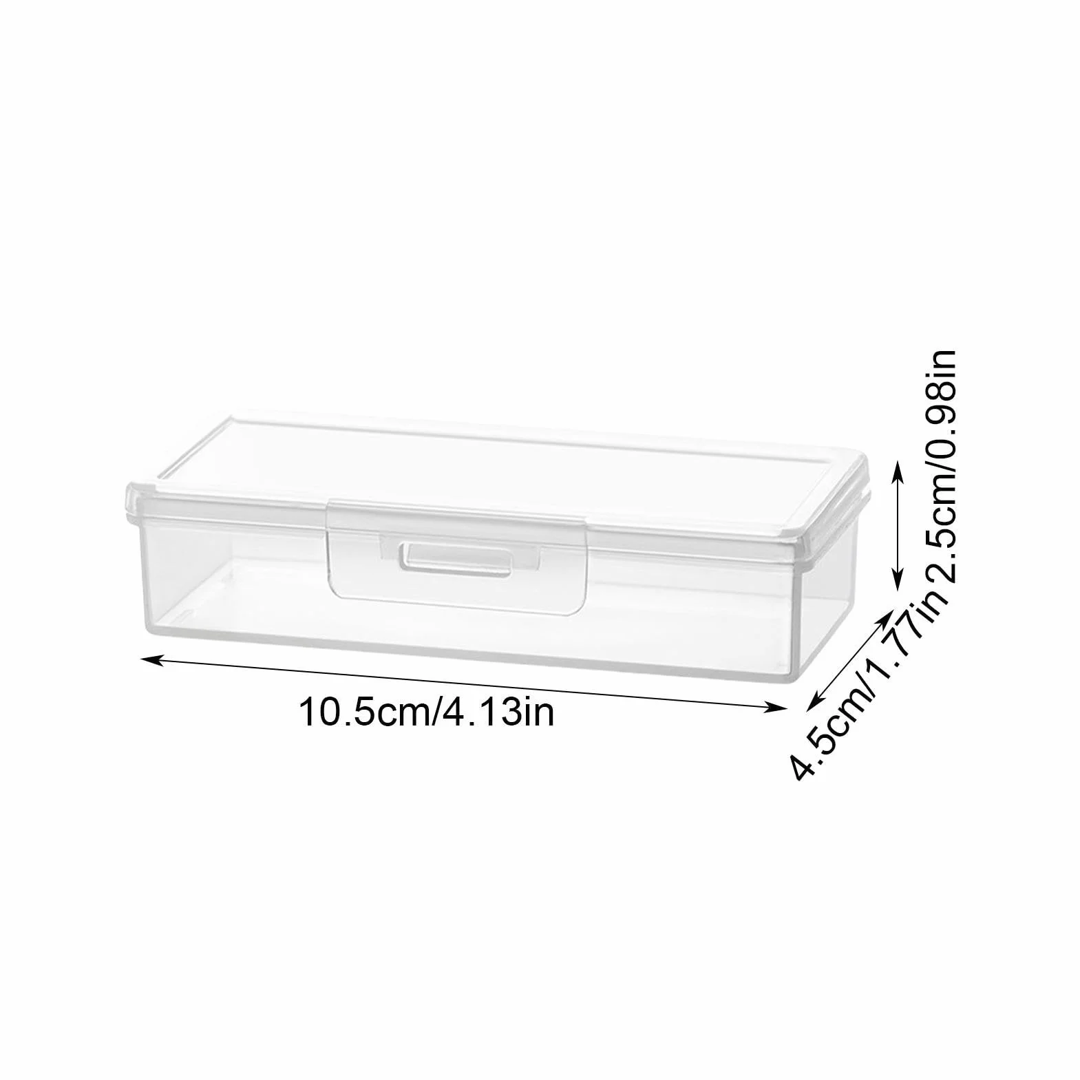 Hisopo de algodón – Organizador de soporte para uso de tocador, estuche de almacenamiento portátil transparente con compartimento compacto y recipiente de accesorios de baño para palillos de oídos