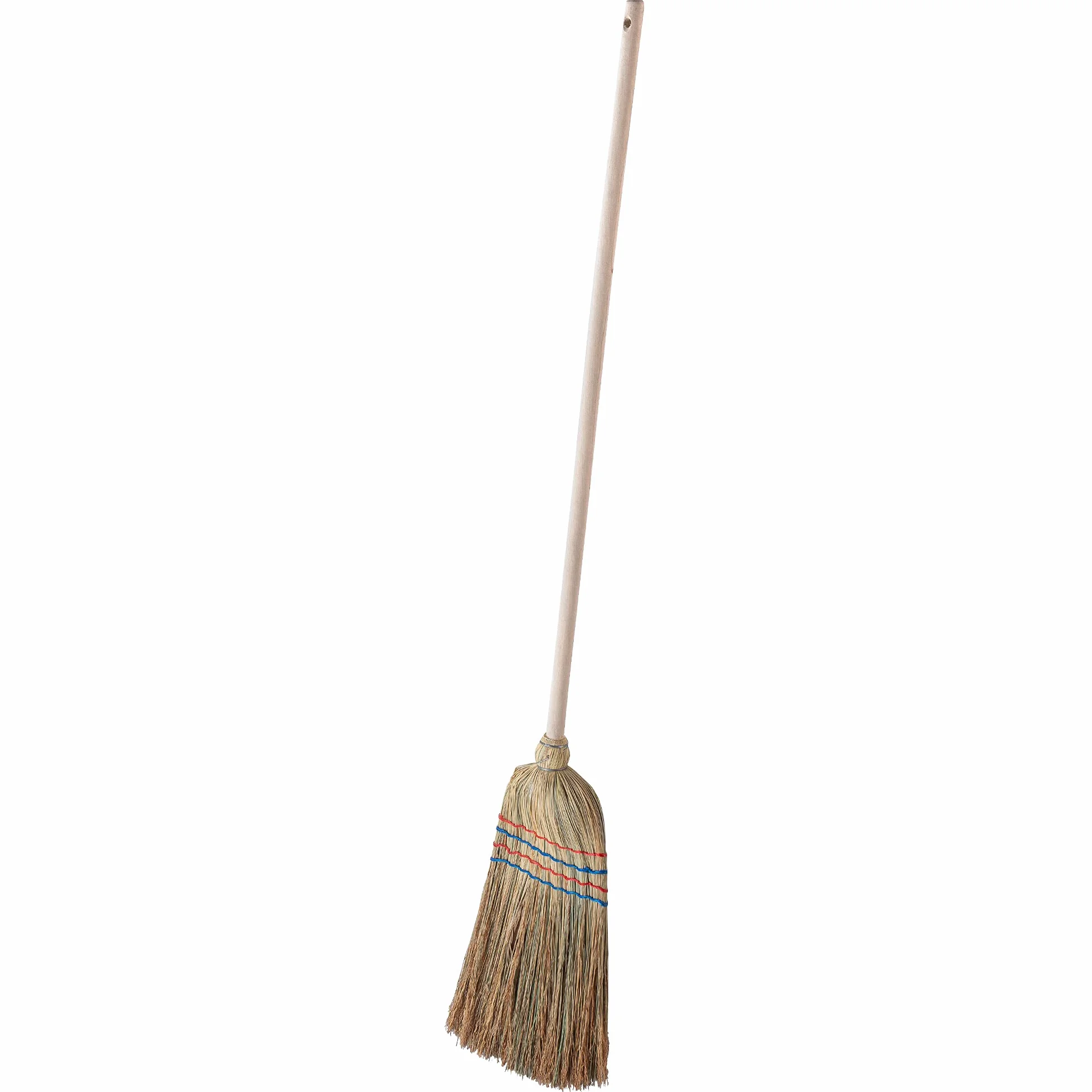 KADAX Escoba de Paja de Arroz Con Mango Largo de Madera, Funcional de Sorgogras, de Bruja (140 cm)