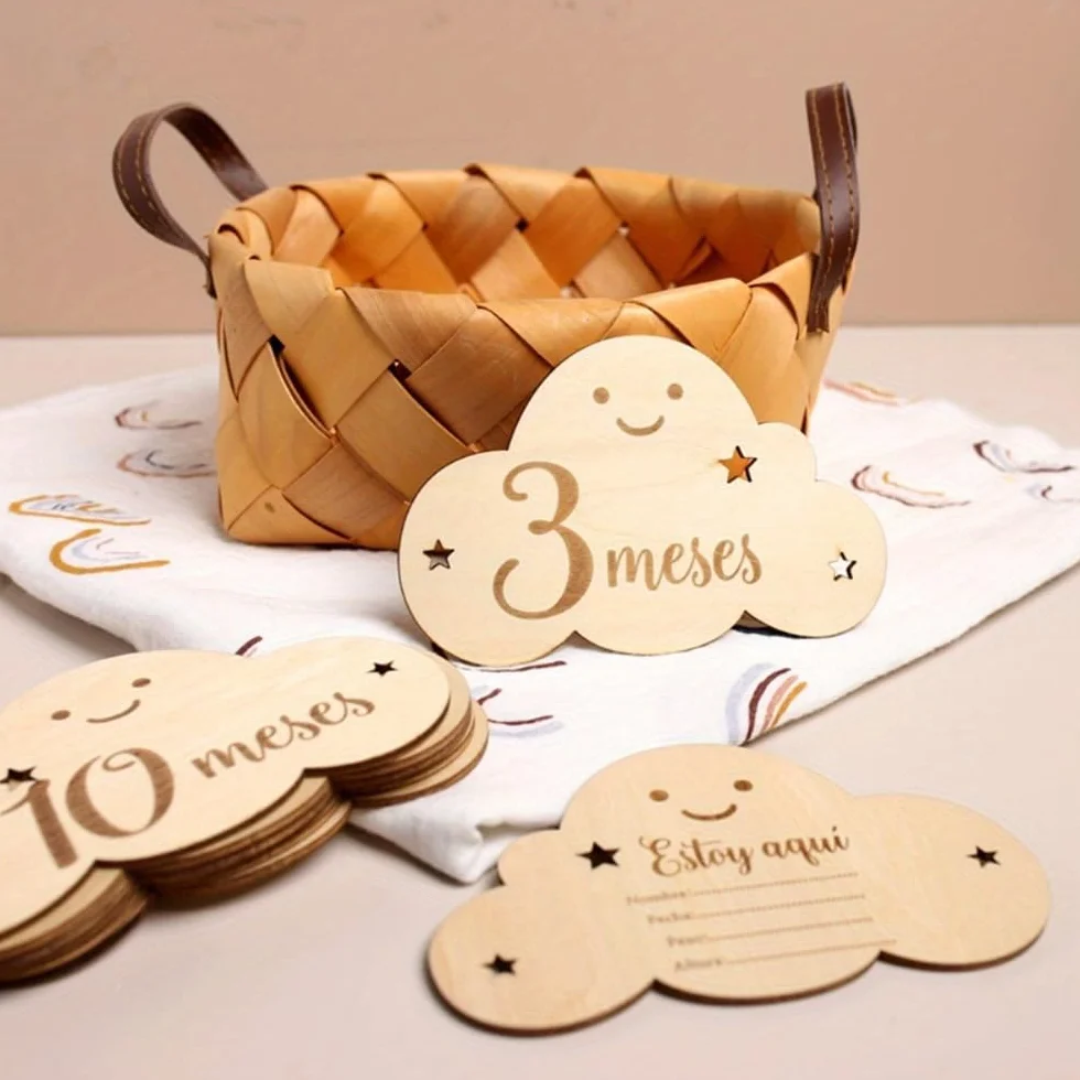 Juego de Tarjetas de Metas para Niños - Papel Piedra Hito Nube y Estrella Decoración