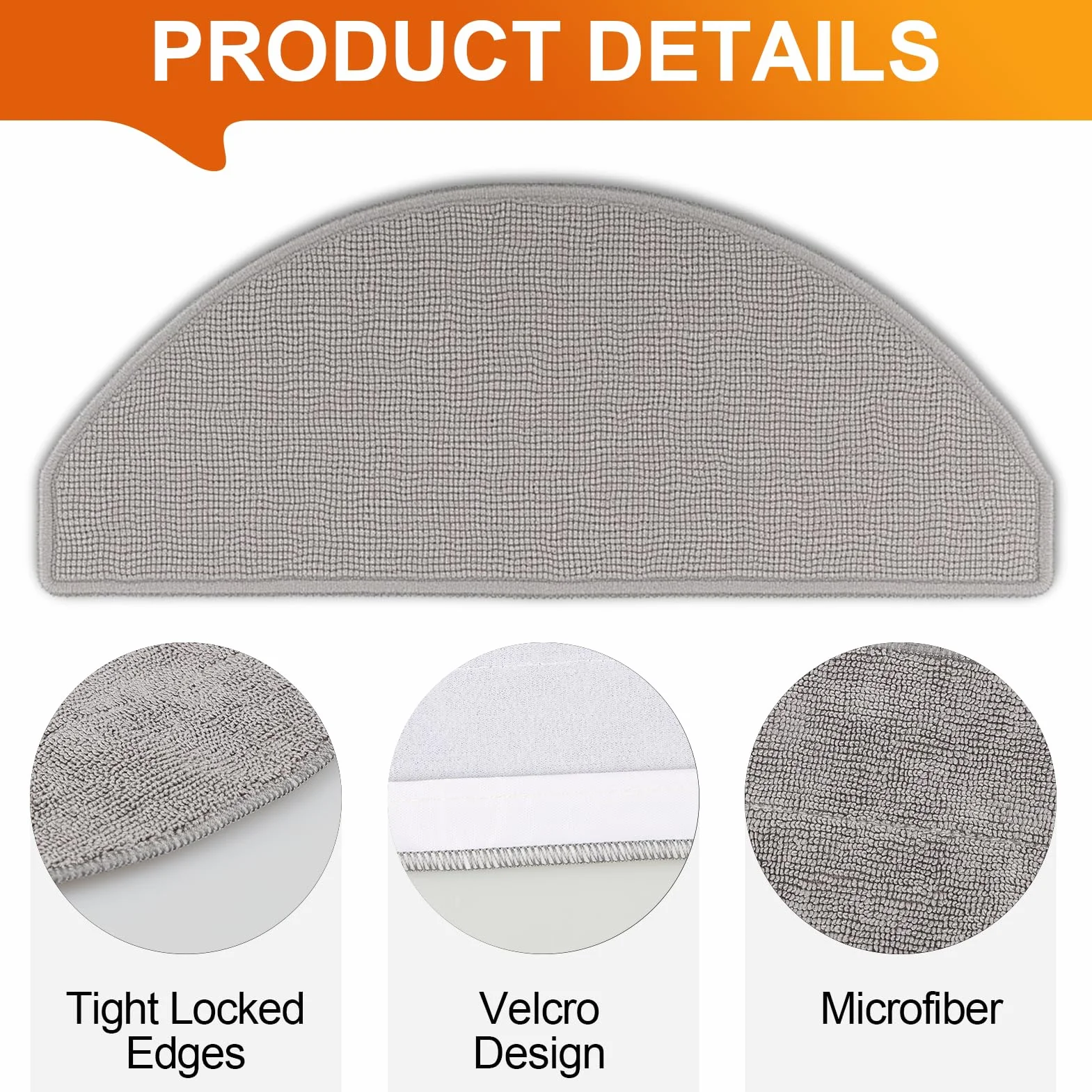 4 Piezas Mopas de Microfibra Compatible con Xiaomi S20 E10 Mijia Mop 3C C103 Plus B112 Paquete de Paños de Reemplazo Aspiradora Robot Reutilizable para Aspiradora Repuesto Eficaz Compatible con Xiaomi