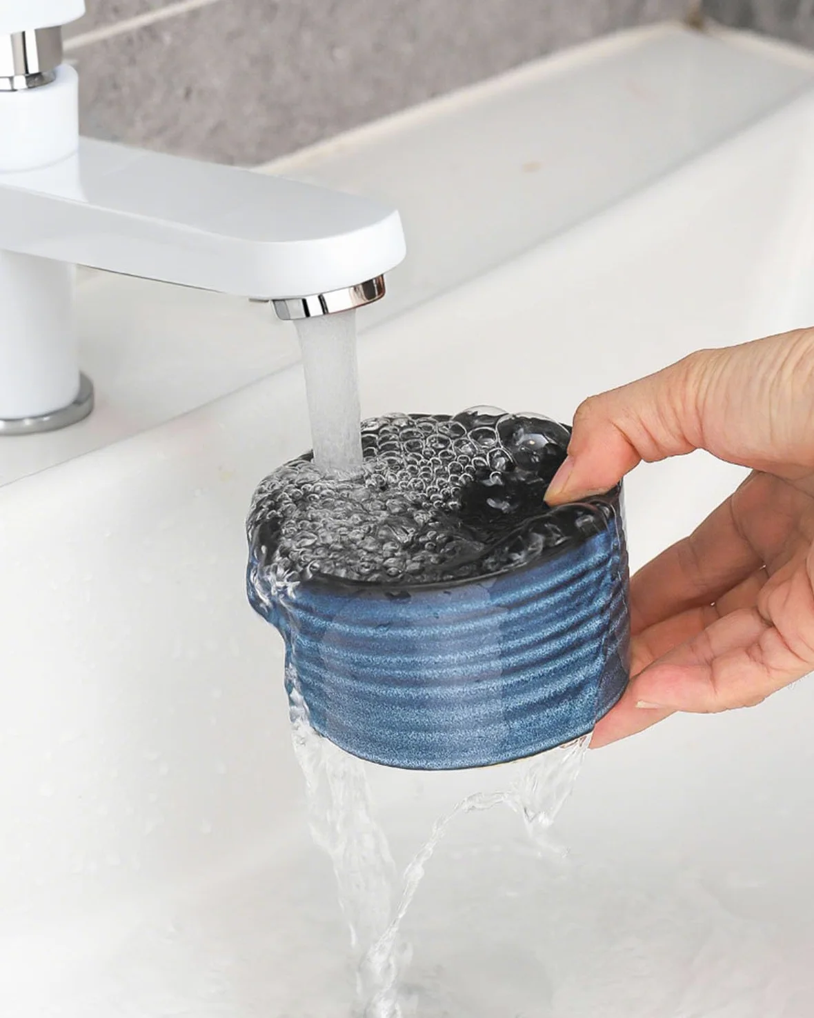 glowworm Ramequines de 8 onzas para soufflé de crema brulee, tazas de porcelana para hornear, cuencos de ramequines de estilo moderno aptos para horno, juego de 6, azul