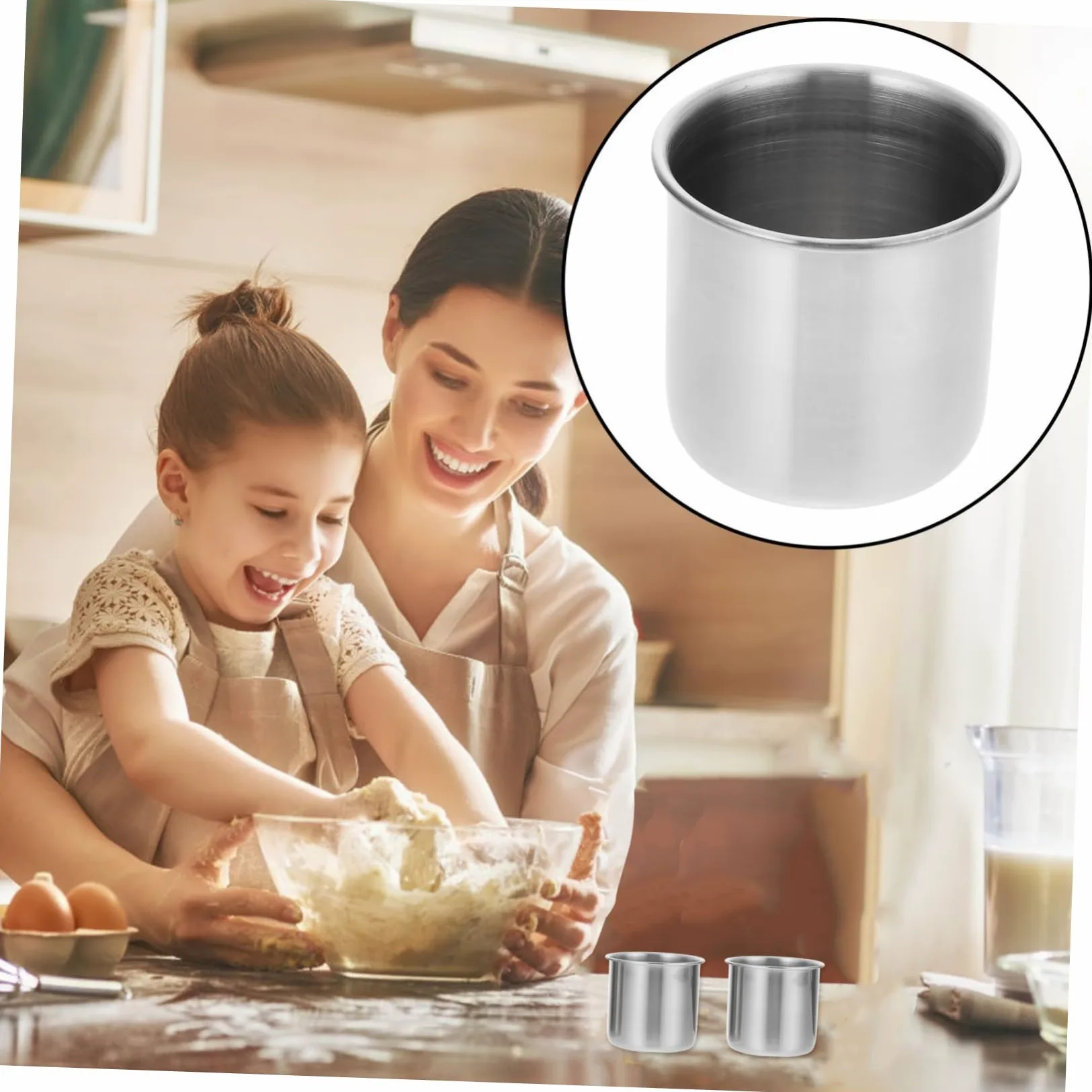 UKCOCO 6piezas Vaso de Medicina de Acero Inoxidable Vaso Medidor Pequeño sin Escala para Medicamentos o Recolección de Muestras