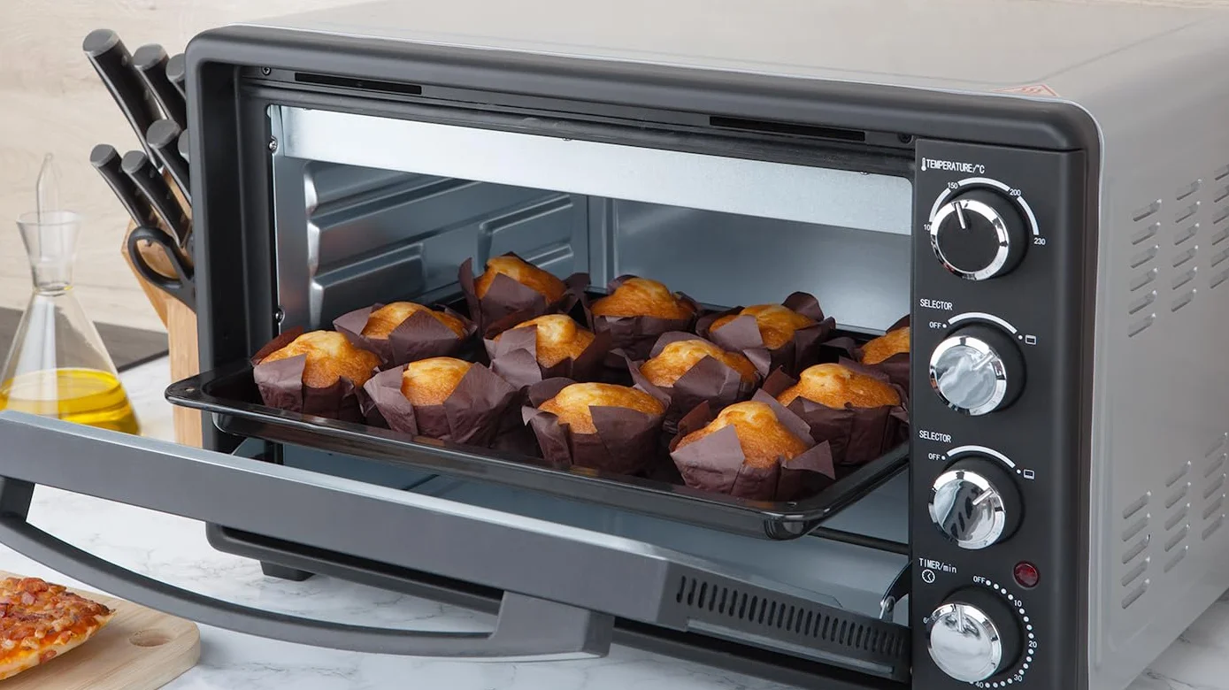 Orbegozo HCI 5045 - Horno eléctrico de sobremesa, termostato regulable, temporizador, indicador luminoso, 45 litros, 2000 W, [Exclusivo Amazon]